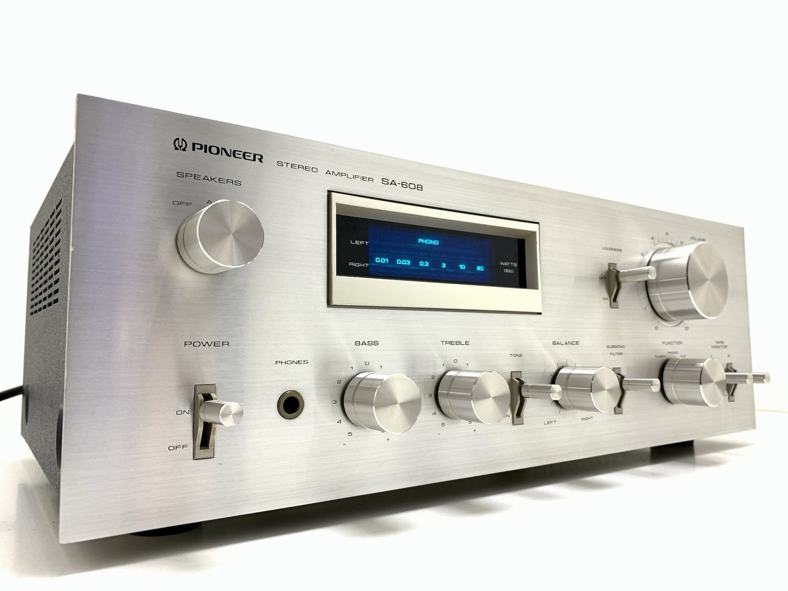PIONEER SA 608 Stereo Amplifier 2X 45Watts RMS Vintage 1979 Hi Fi WORK GOOD LOOK