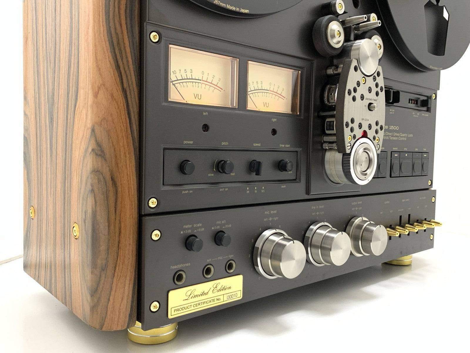 TECHNICS RS 1500U Limited Edition 24K Gold Rosewood Reel to Reel Exclusive TAPE
