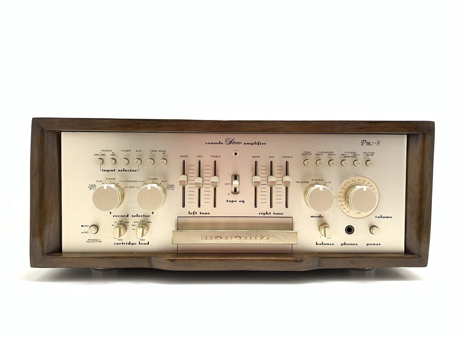 MARANTZ PM 8 Console Stereo Amplifier Vintage Wood BOX Refurbished WORK GoodLook