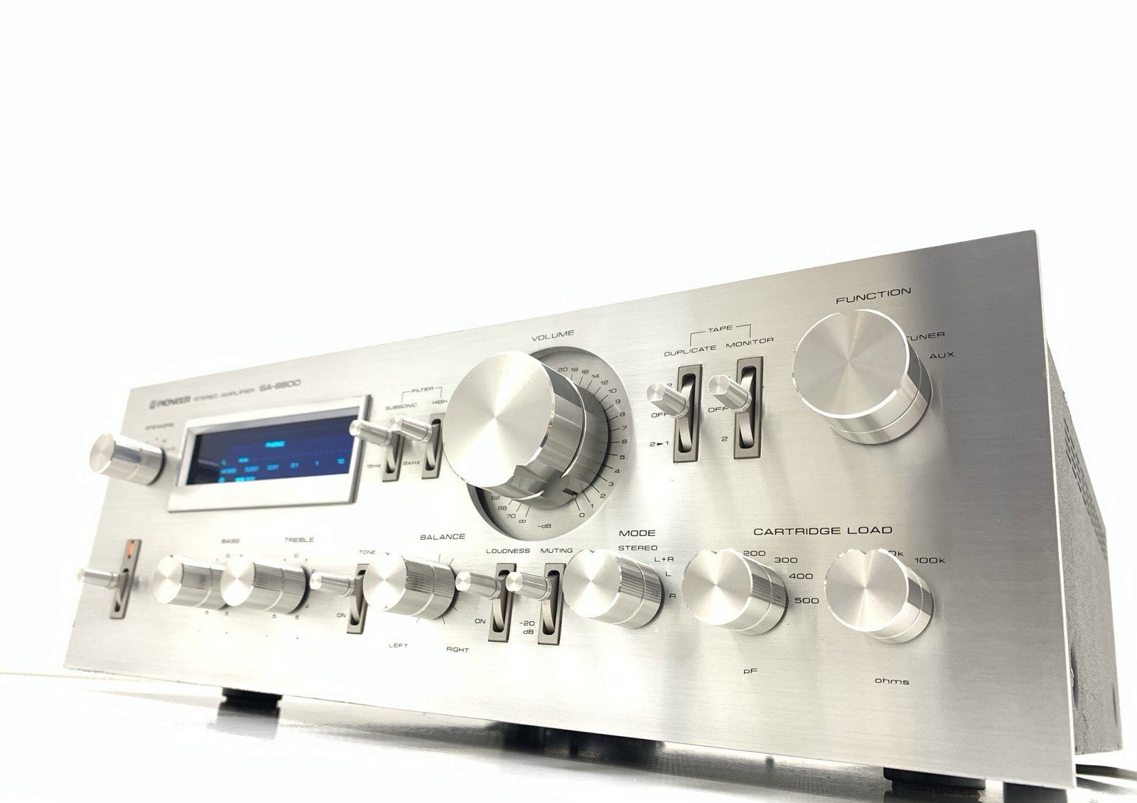 PIONEER SA 8800 Stereo Amplifier 2X 80Watts RMS Blue Line Vintage 1979 Good Look