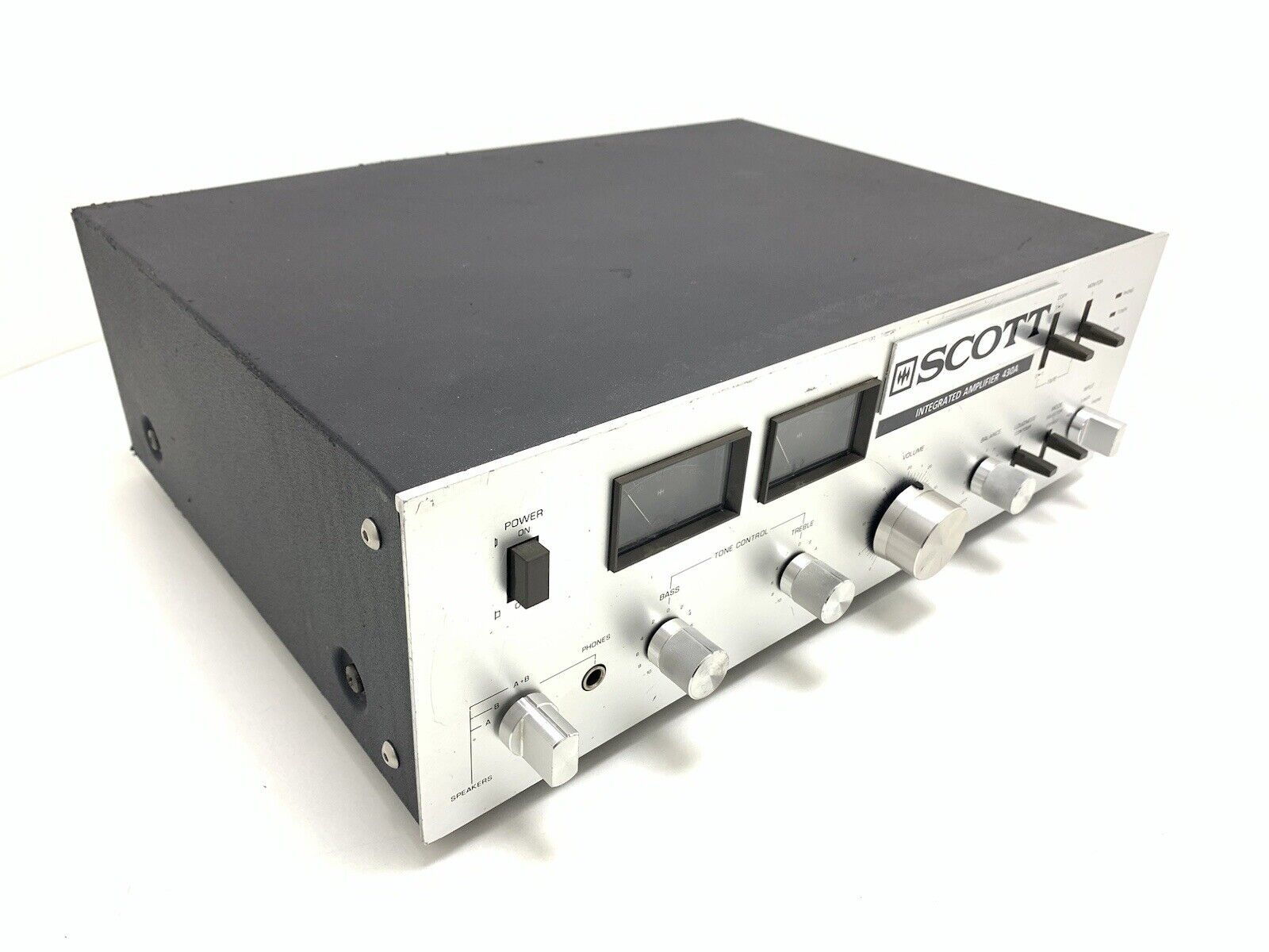 HH SCOTT 430A STEREO INTEGRATED AMPLIFIER 2 X 45W RMS Vintage 1979 WORK GoodLook