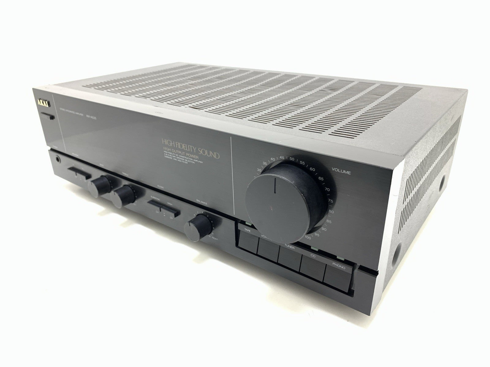 AKAI AM A535 Stereo Integrated Amplifier 60+60 W RMS Vintage 1998 WORK Good Look