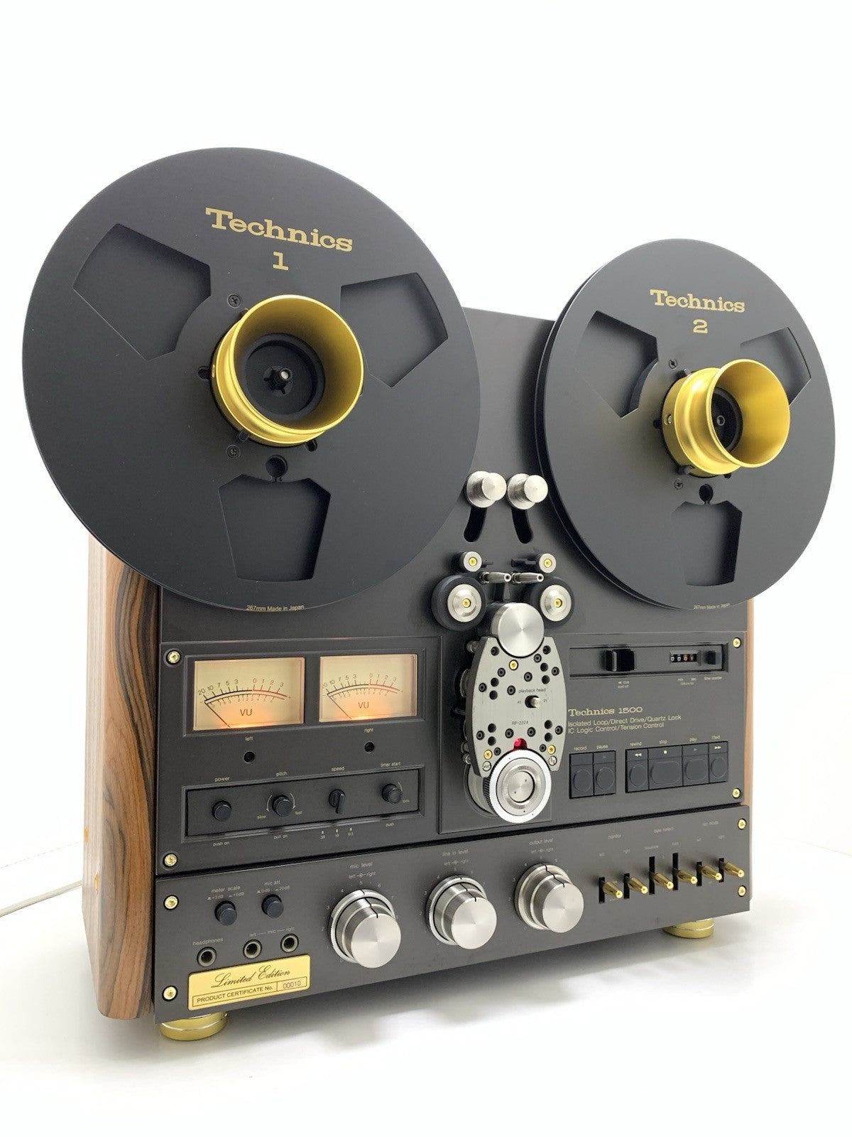 TECHNICS RS 1500U Limited Edition 24K Gold Rosewood Reel to Reel Exclusive TAPE