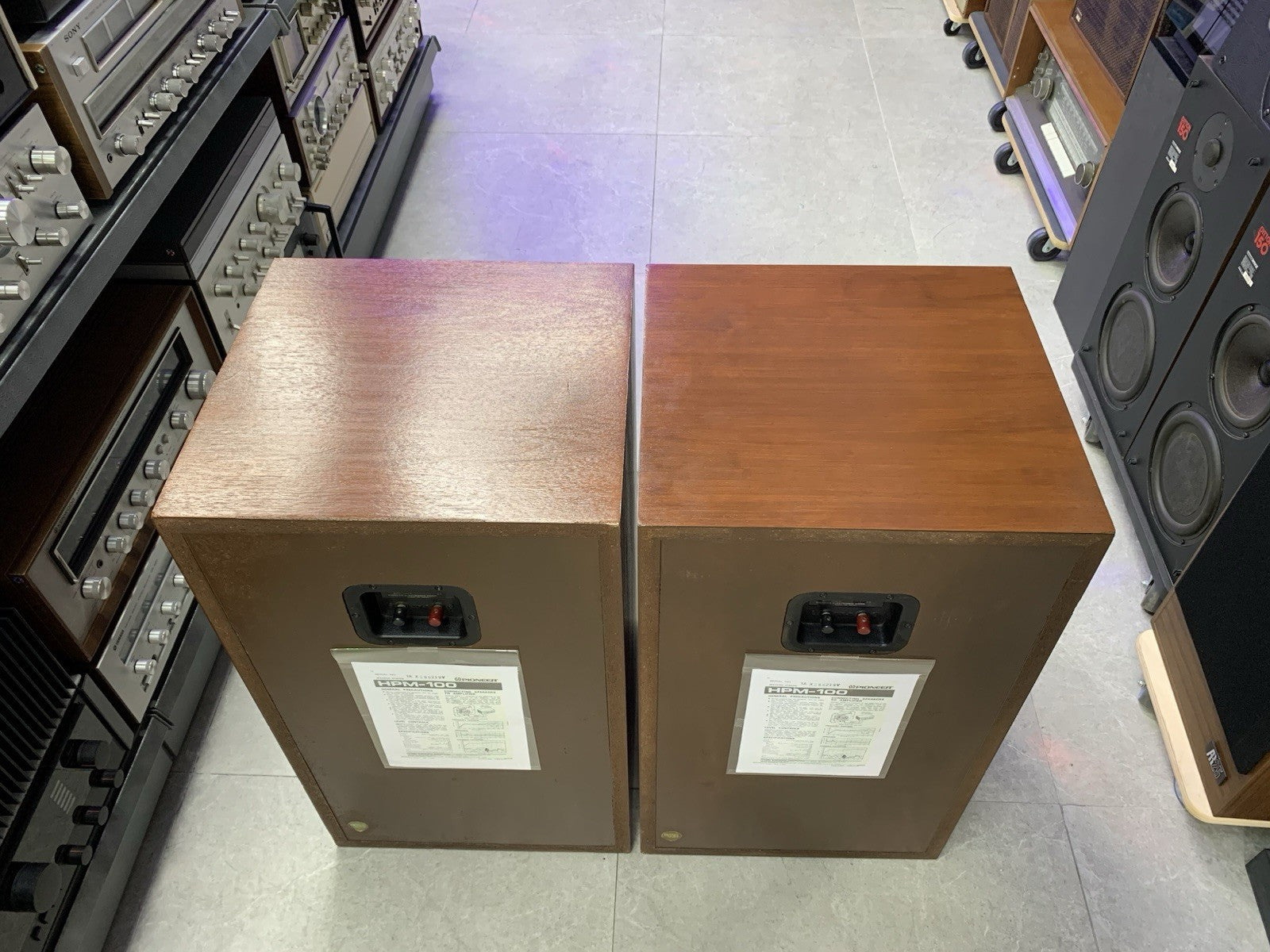 PIONEER HPM 100 Original 4Way SPEAKERS 100 Watts RMS Vintage 1976 WORK GOOD LOOK