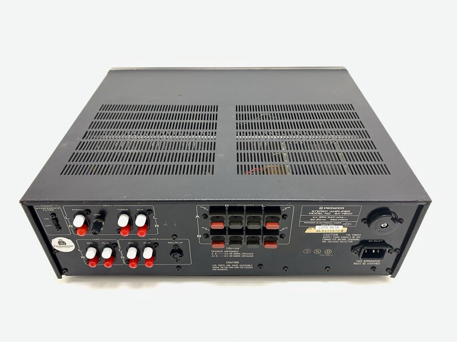 PIONEER SA-7800 Stereo Amplifier 65 + 65W RMS Blue Line