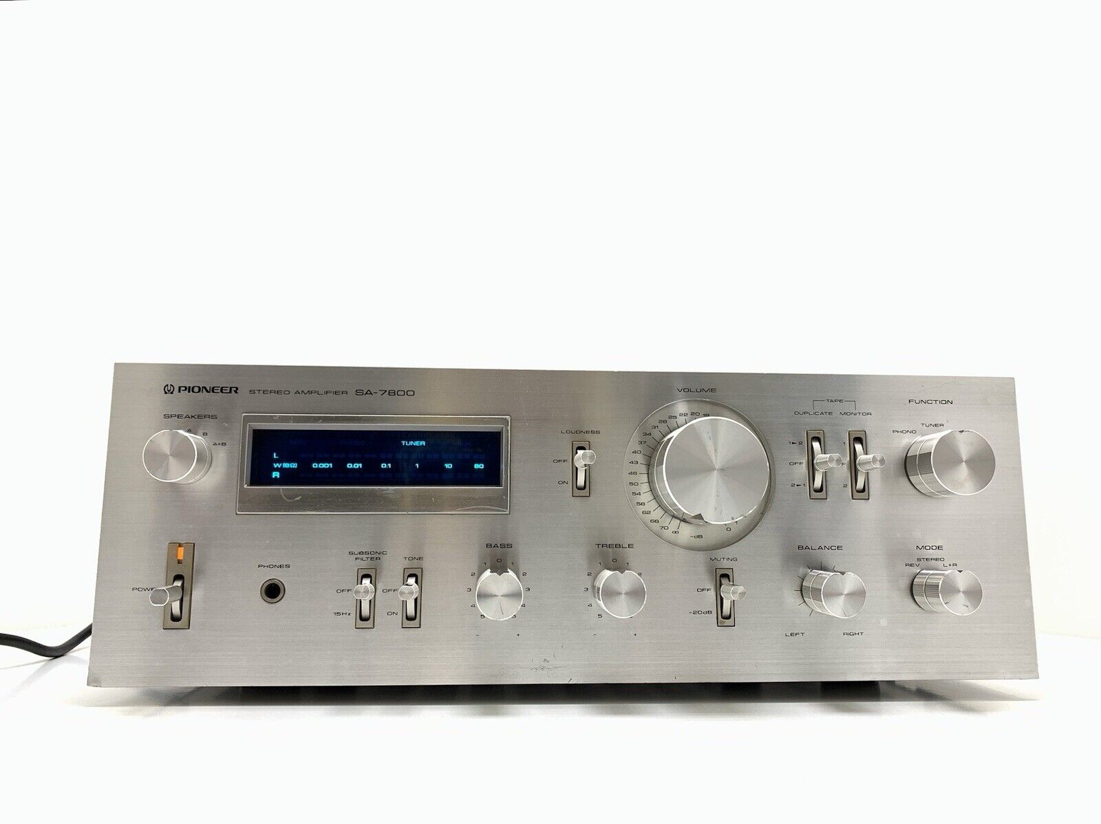 PIONEER SA-7800 Stereo Amplifier 65 + 65W RMS Blue Line Vintage 1979 Good Look