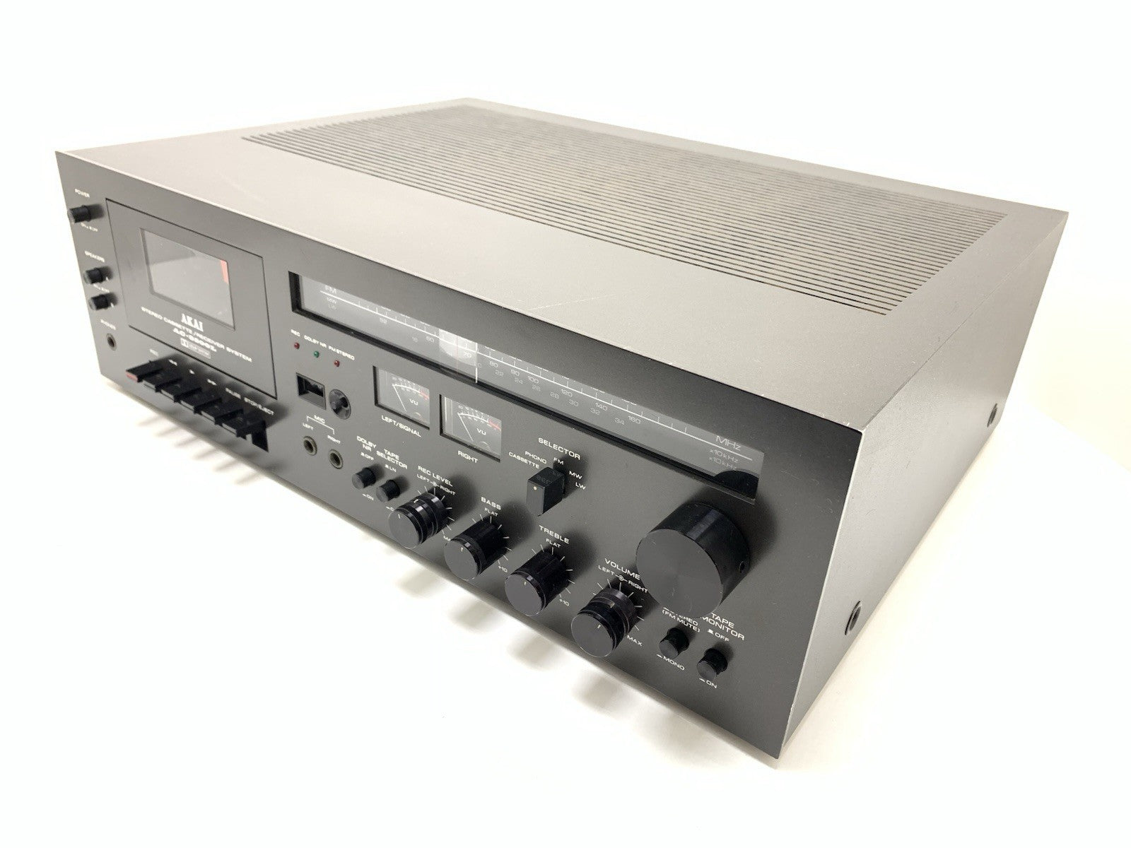 AKAI AC 3500 L Stereo System Cassette Deck Receiver Vintage 1978 WORK Good Look