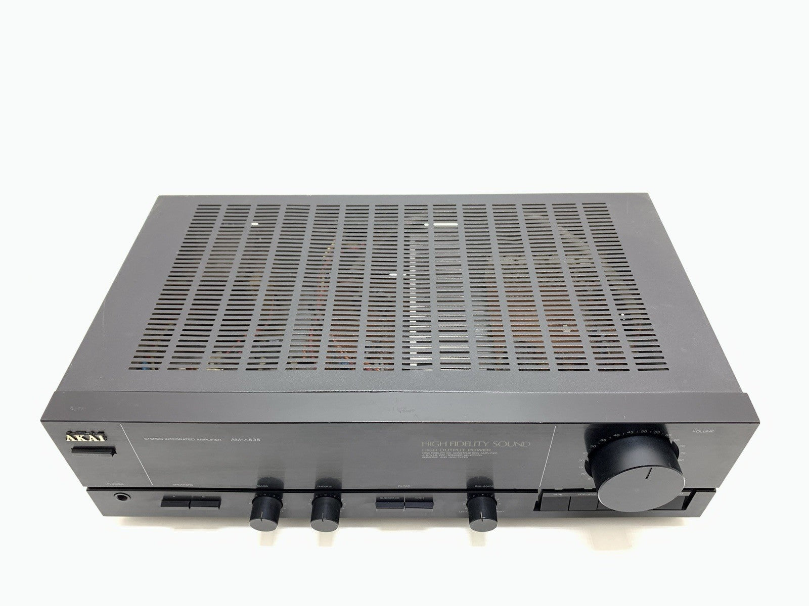 AKAI AM A535 Stereo Integrated Amplifier 60+60 W RMS Vintage 1998 WORK Good Look