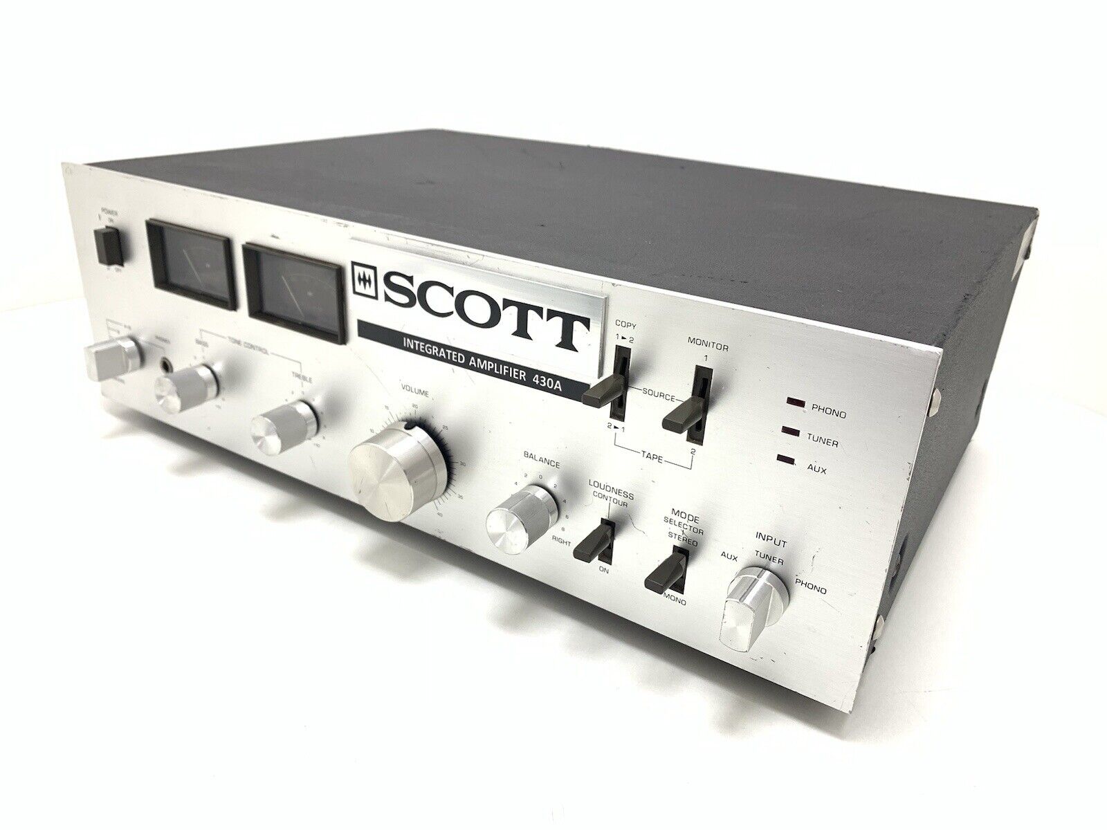 HH SCOTT 430A STEREO INTEGRATED AMPLIFIER 2 X 45W RMS Vintage 1979 WORK GoodLook