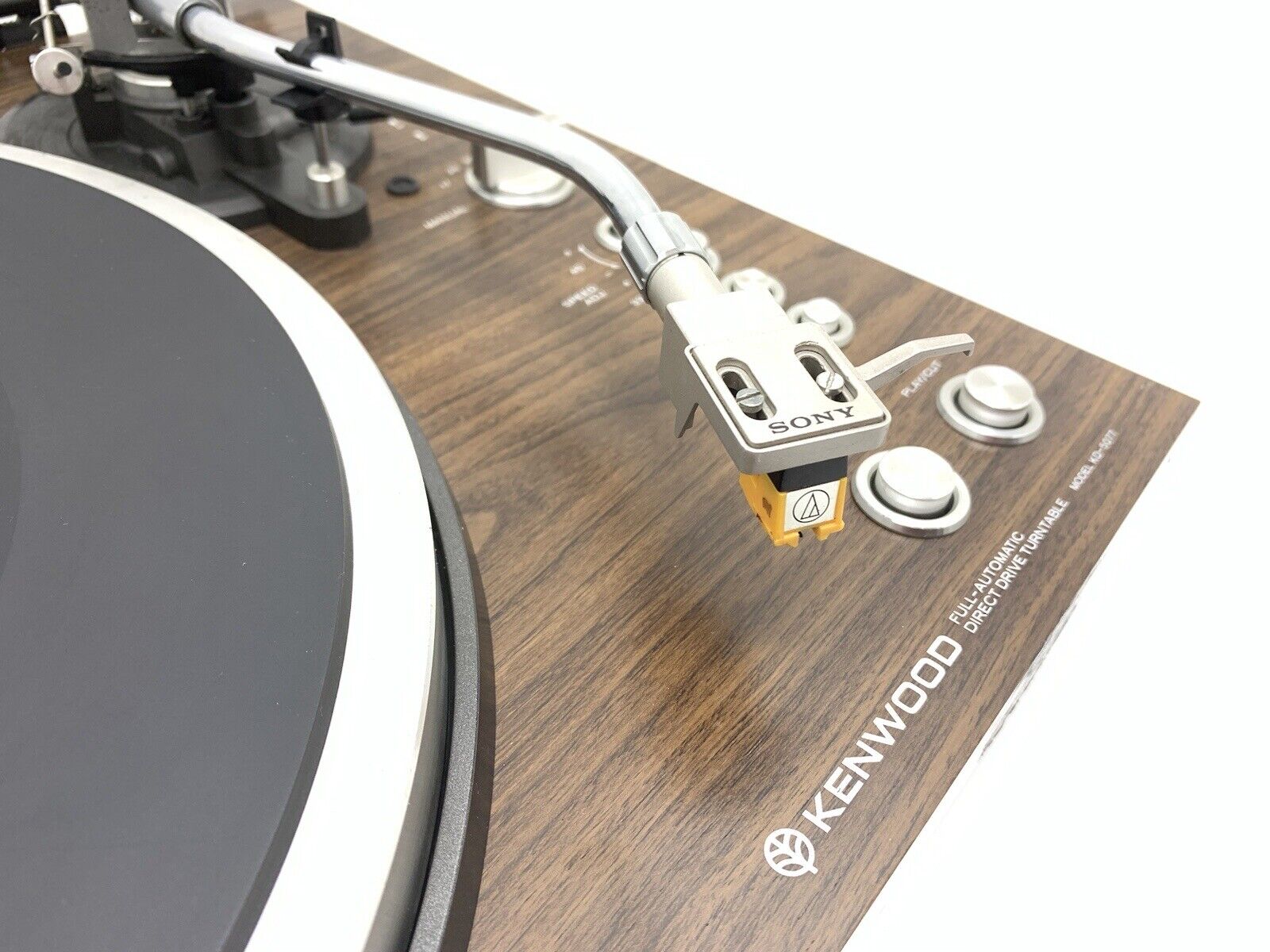 KENWOOD KD-5077 Turntable Fully Automatic Direct Drive Hi End Vintage Good Look