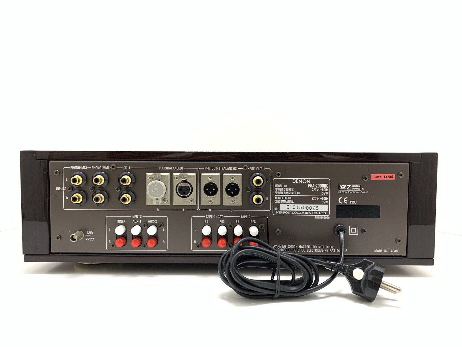 DENON PRA 2000RG Stereo Pre Amplifier Europe Version 220V Hi End WORK Good Look