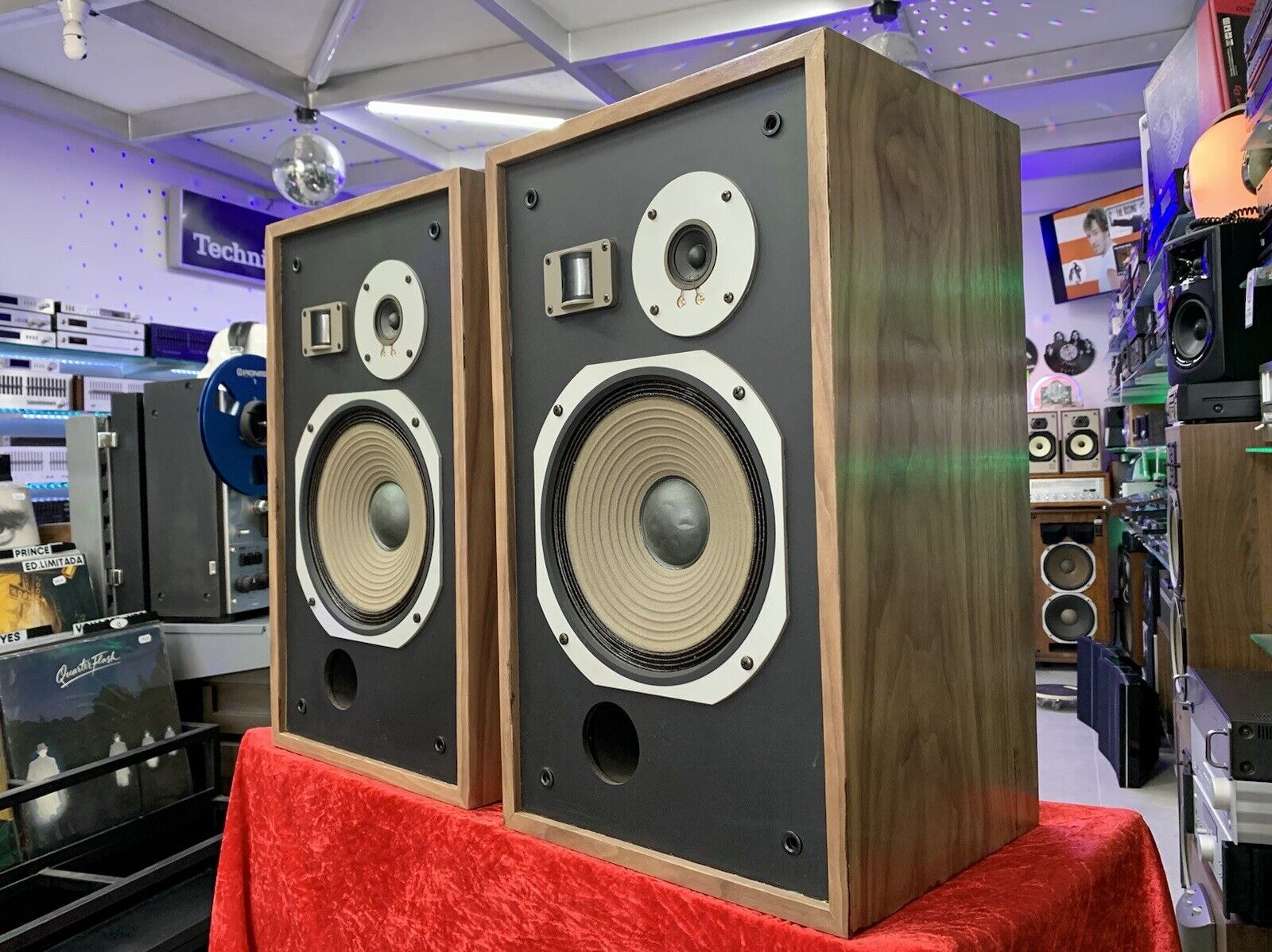 PIONEER HPM-50 SPEAKERS 80W RMS 3Way Vintage 1979 WORK New Wood Walnut GOOD LOOK