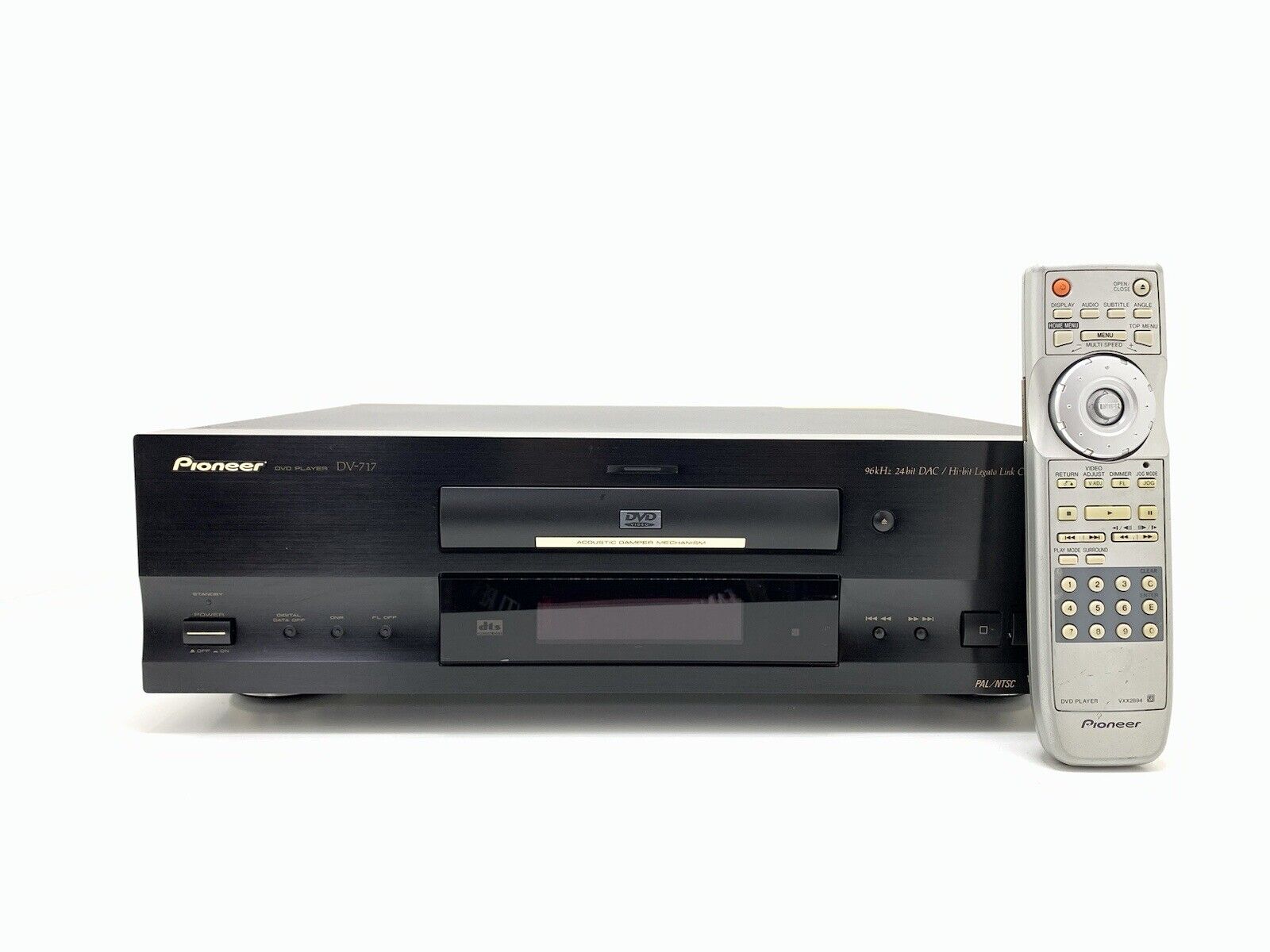 PIONEER DV 717 DVD CD Compact Disc with Remote Original PAL NTSC WORK Good Look