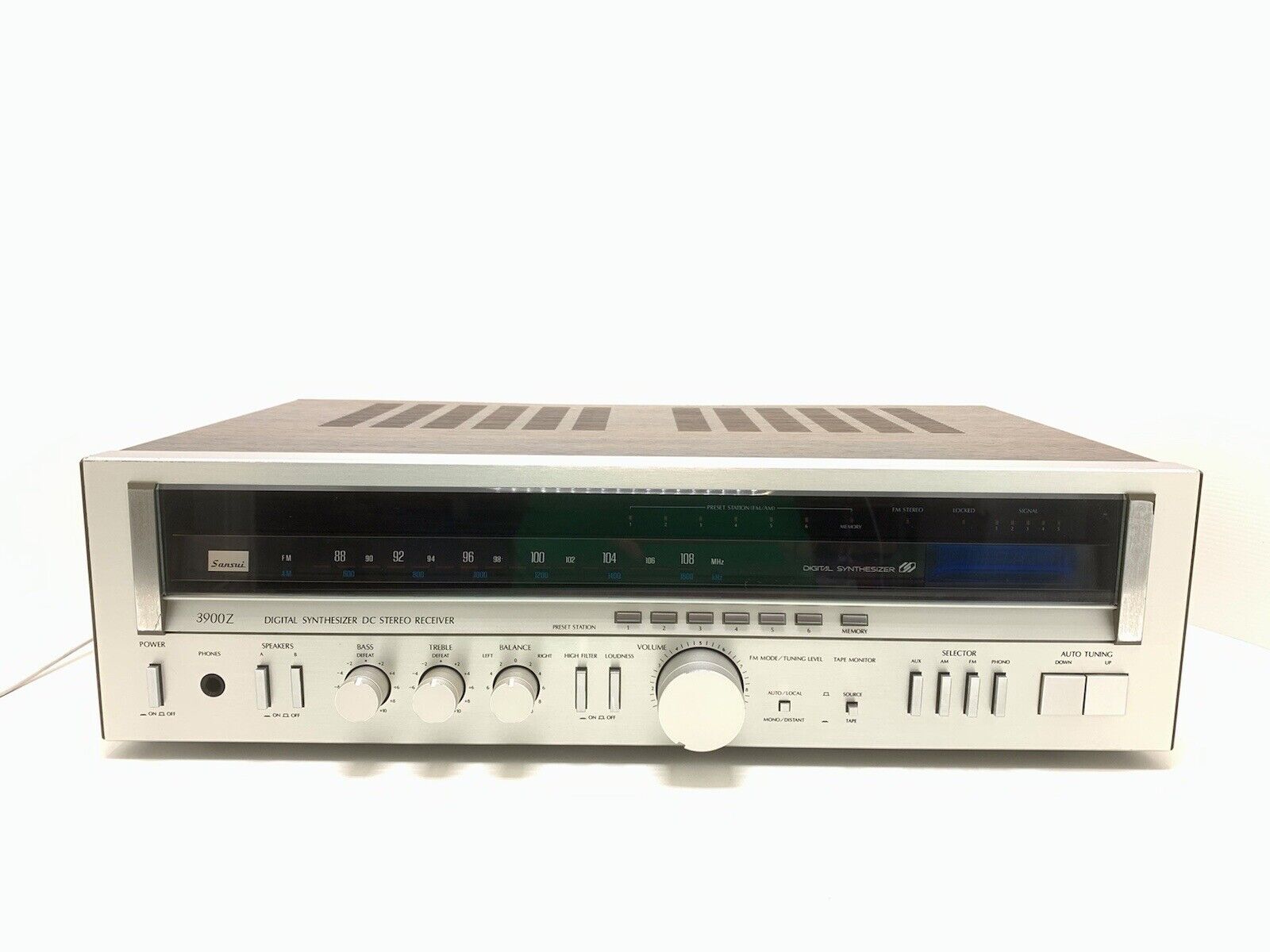 SANSUI 3900Z Digital Synthesizer DC Stereo Receiver 80WRMS Vintage 1980 GoodLook