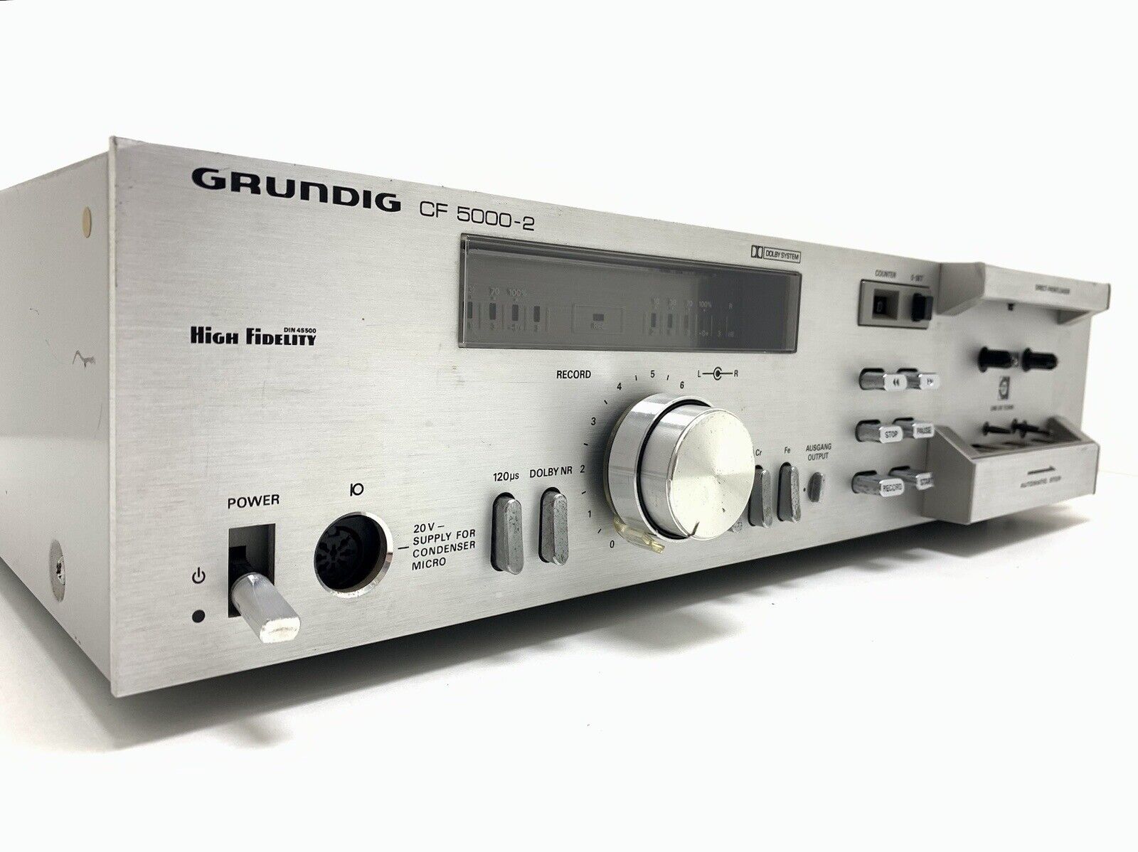 GRUNDIG CF 5000-2 Stereo Cassette Tape Deck 2 Head Vintage 1980 WORK Good Look