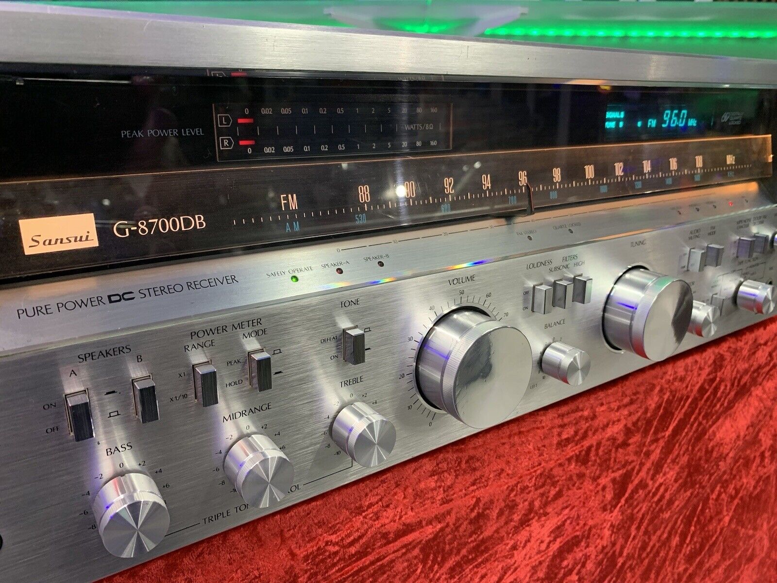SANSUI G 8700DB Stereo Receiver 2X 160 Watts RMS Vintage 1979 WORK GOOD LlKE NEW
