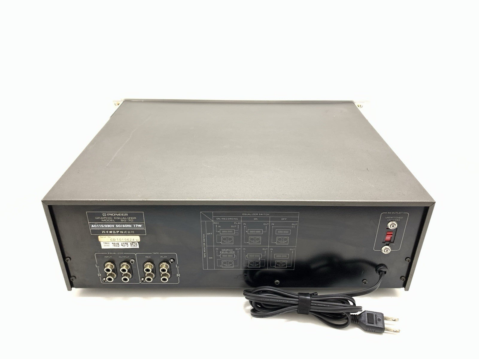 PIONEER SG 70/SG 9800 Graphic Equalizer BLUE LED Rack Handless 19" WORK GoodLook