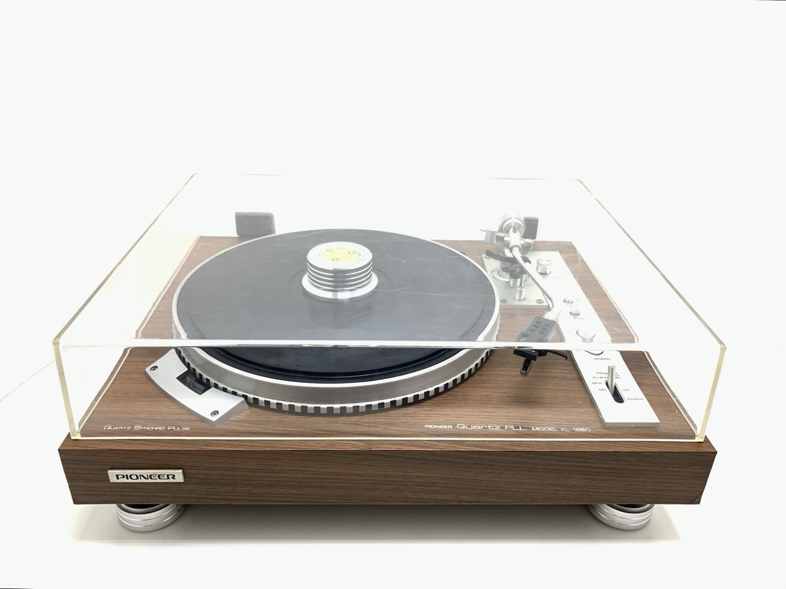 PIONEER XL 1550 Turntable Direct Drive Manual Quartz Vintage 1976 WORK Good Look