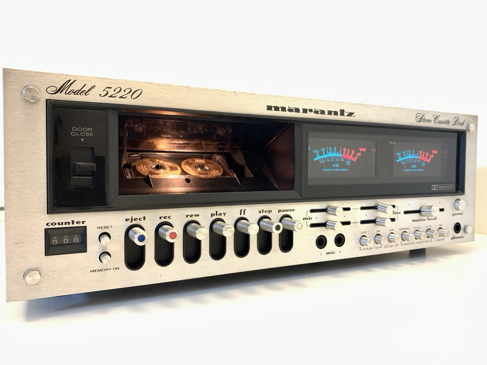 MARANTZ 5220 Stereo Cassette Tape Deck 2 Head Vintage 1977 Hi End WORK Good Look