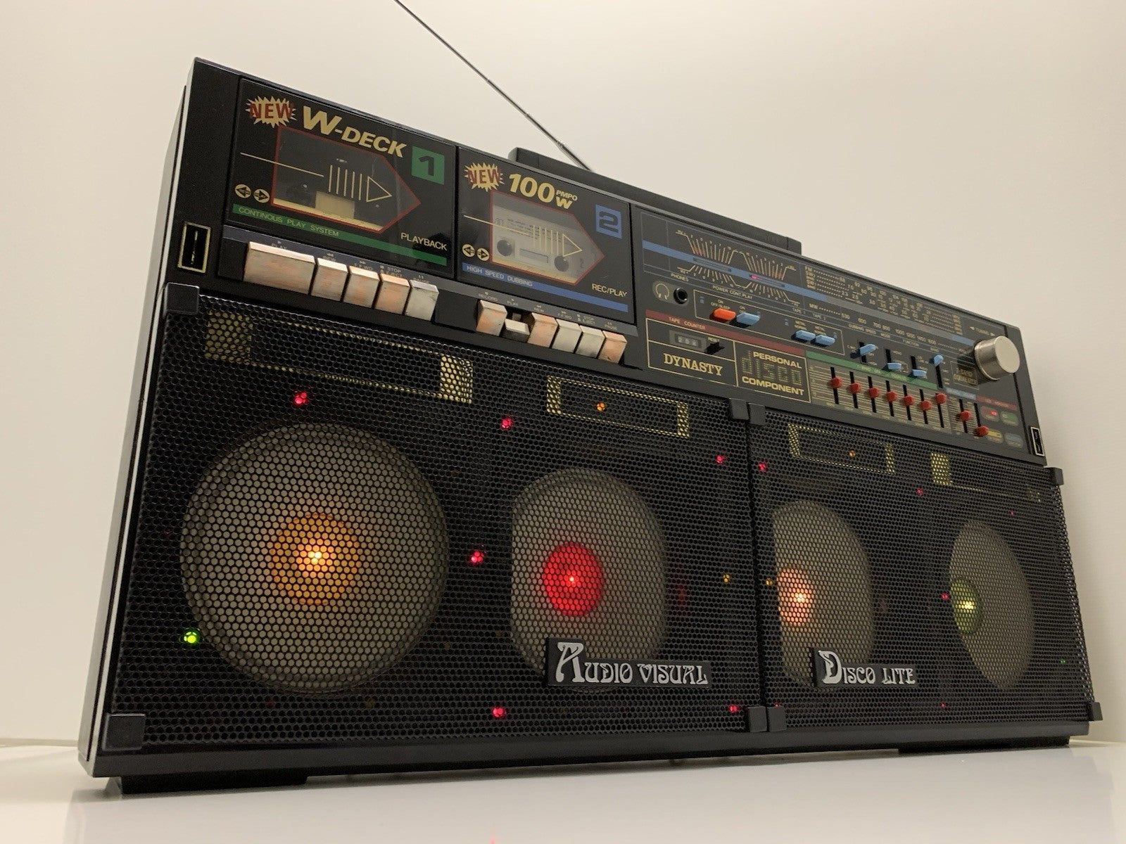 DYNASTY ES555 BOOMBOX Ghettoblaster MADONNA Radio Cassette Stereo WORK Good Look