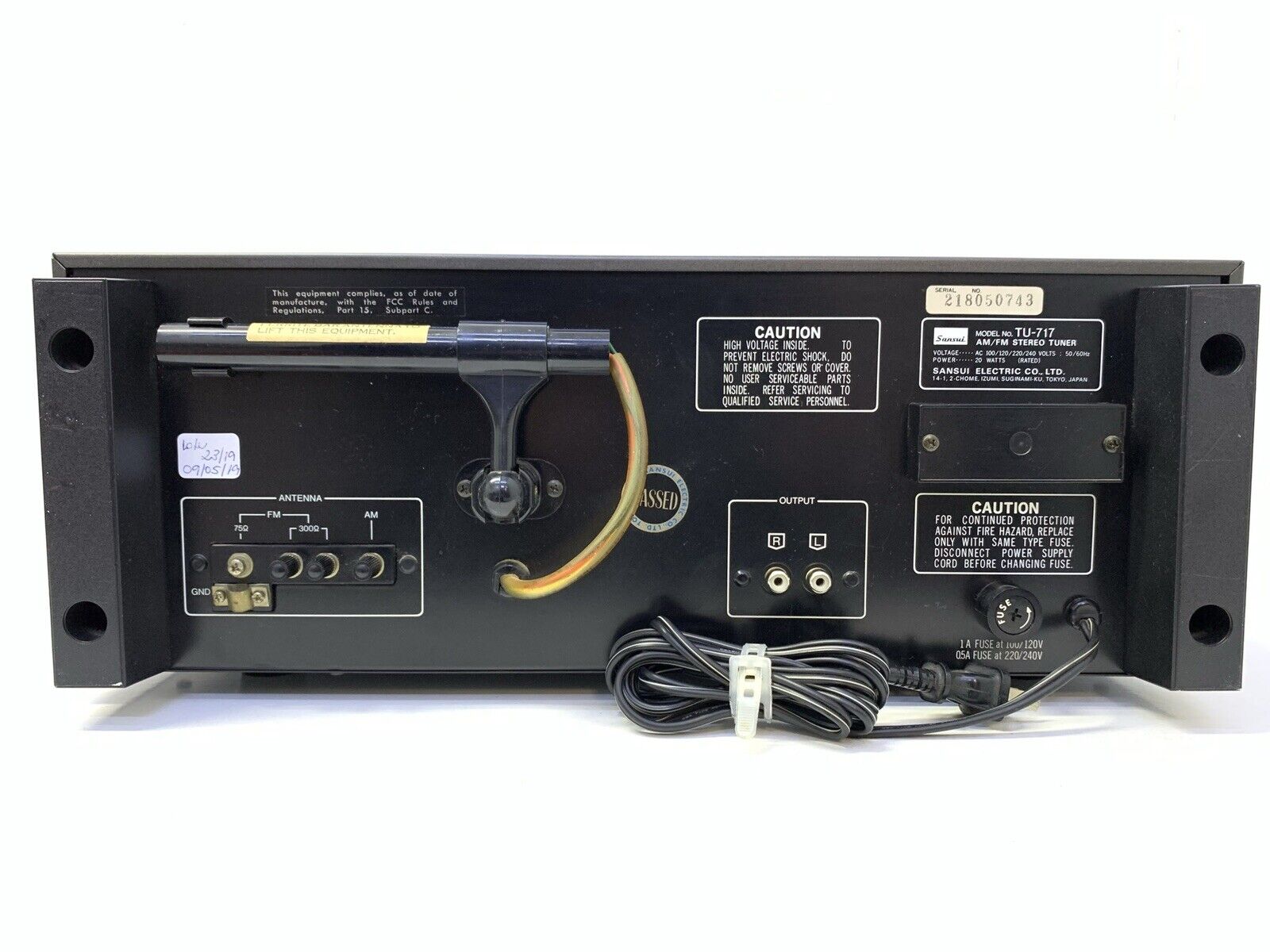 SANSUI TU-717 RACK AM/FM Stereo Tuner Vintage 1977 Hi End Working