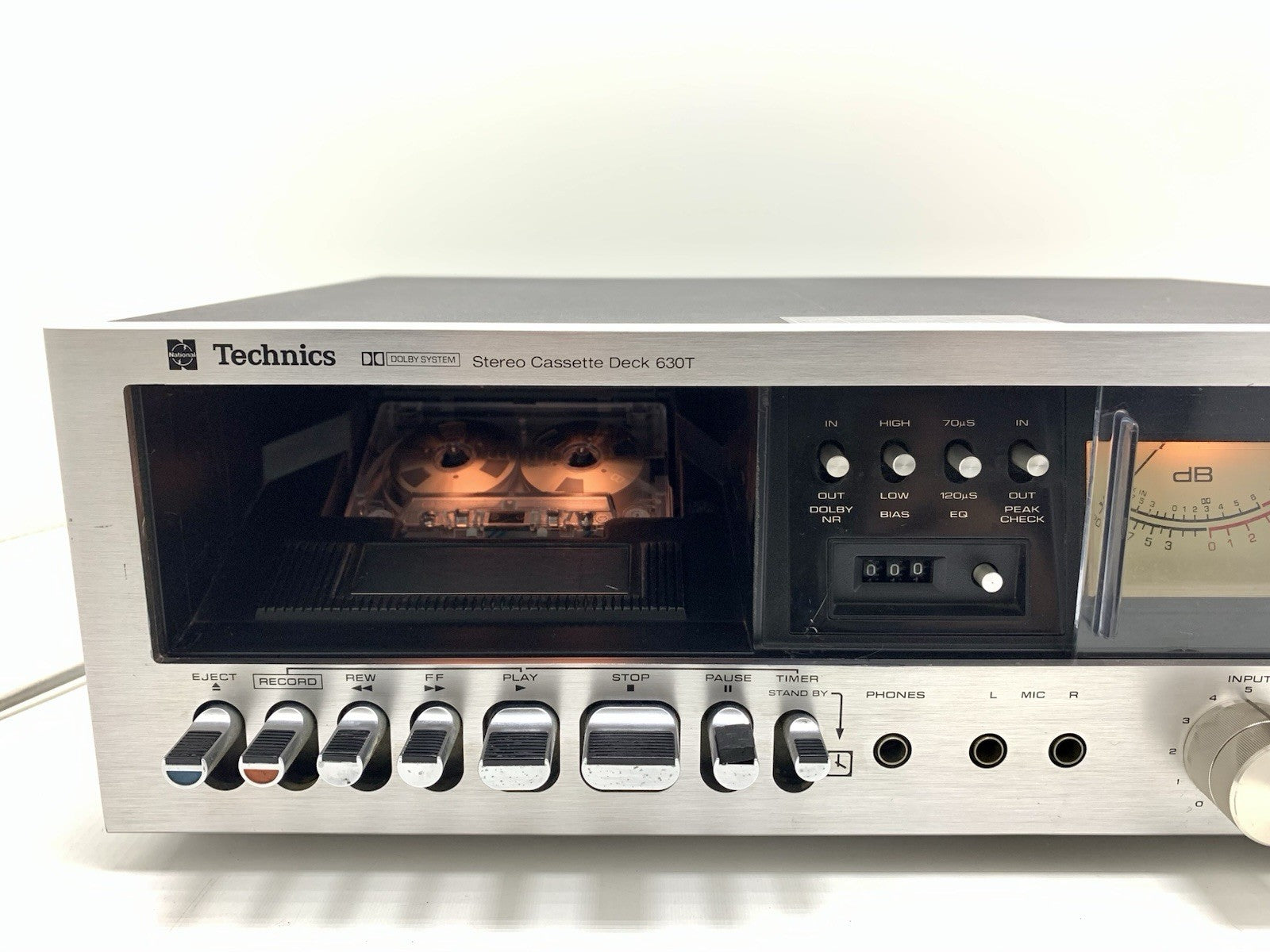 TECHNICS RS 630T Stereo Cassette Tape Deck 2 Head Vintage 1978 Work Good Look