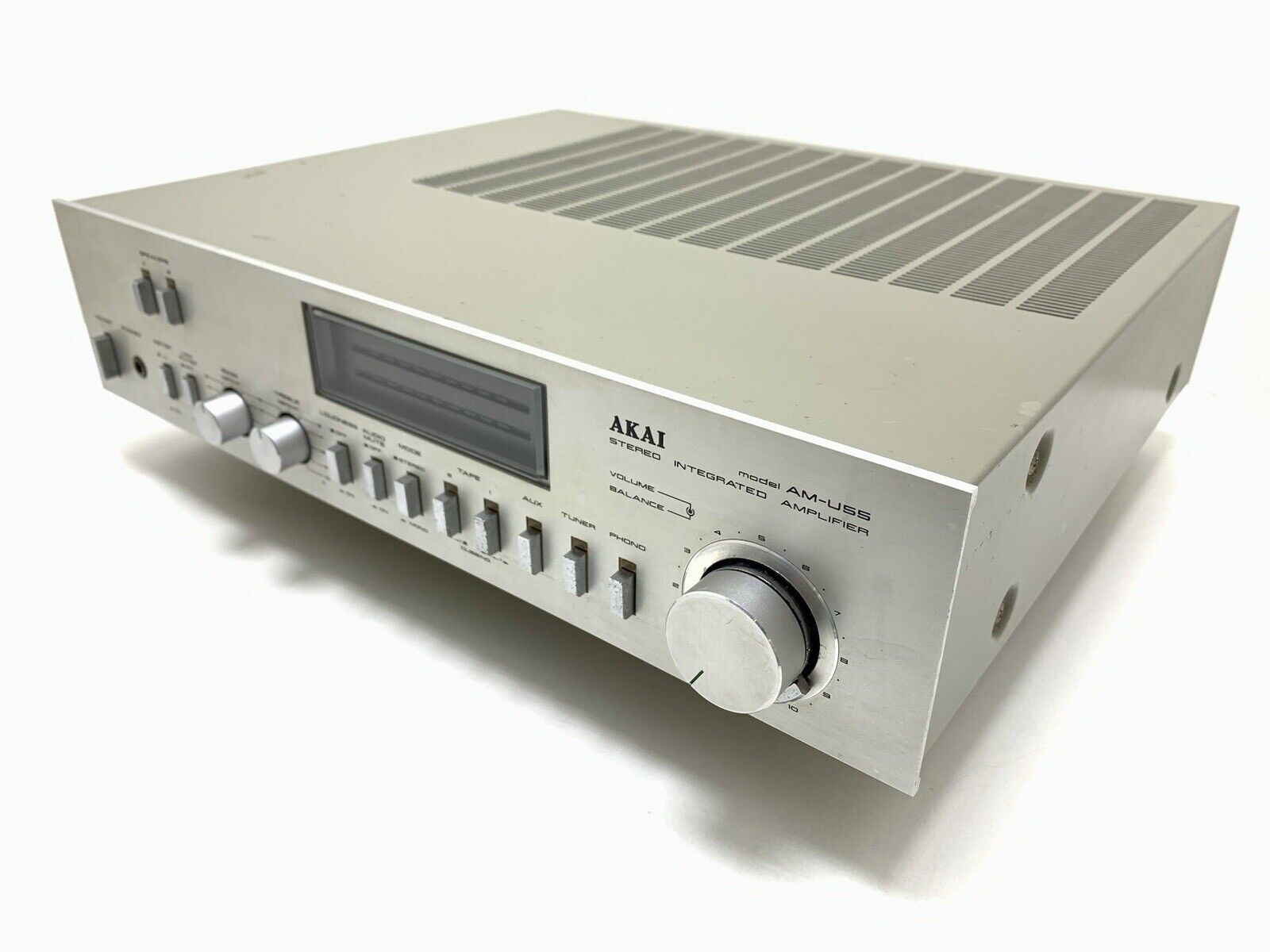 AKAI AM-U55 Stereo Integrated Amplifier 55+55 WRMS Vintage 1981 Work Good Look