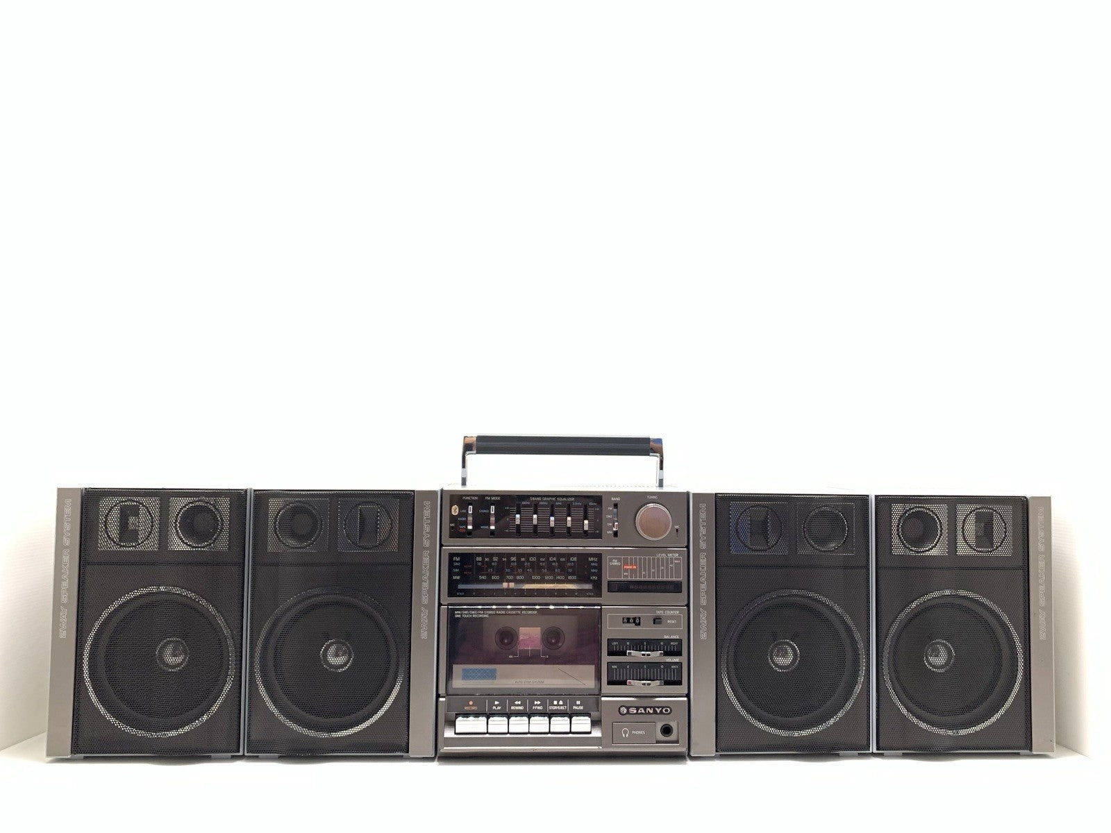 SANYO C 15 Exclusive BIG BOOMBOX STEREO Radio Cassette BLUETOOTH Work Good Look