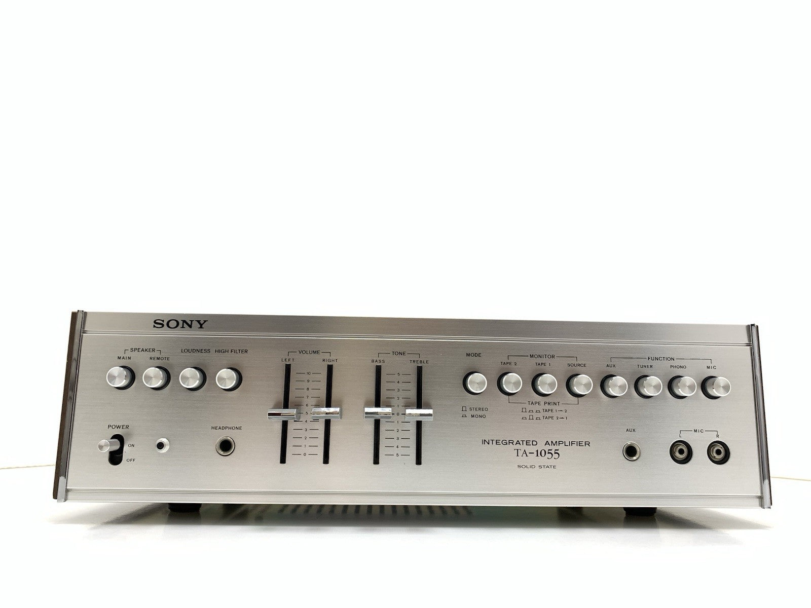 SONY TA 1055 Integrated Stereo Amplifier 23+23 W RMS Vintage 1973 WORK Good Look
