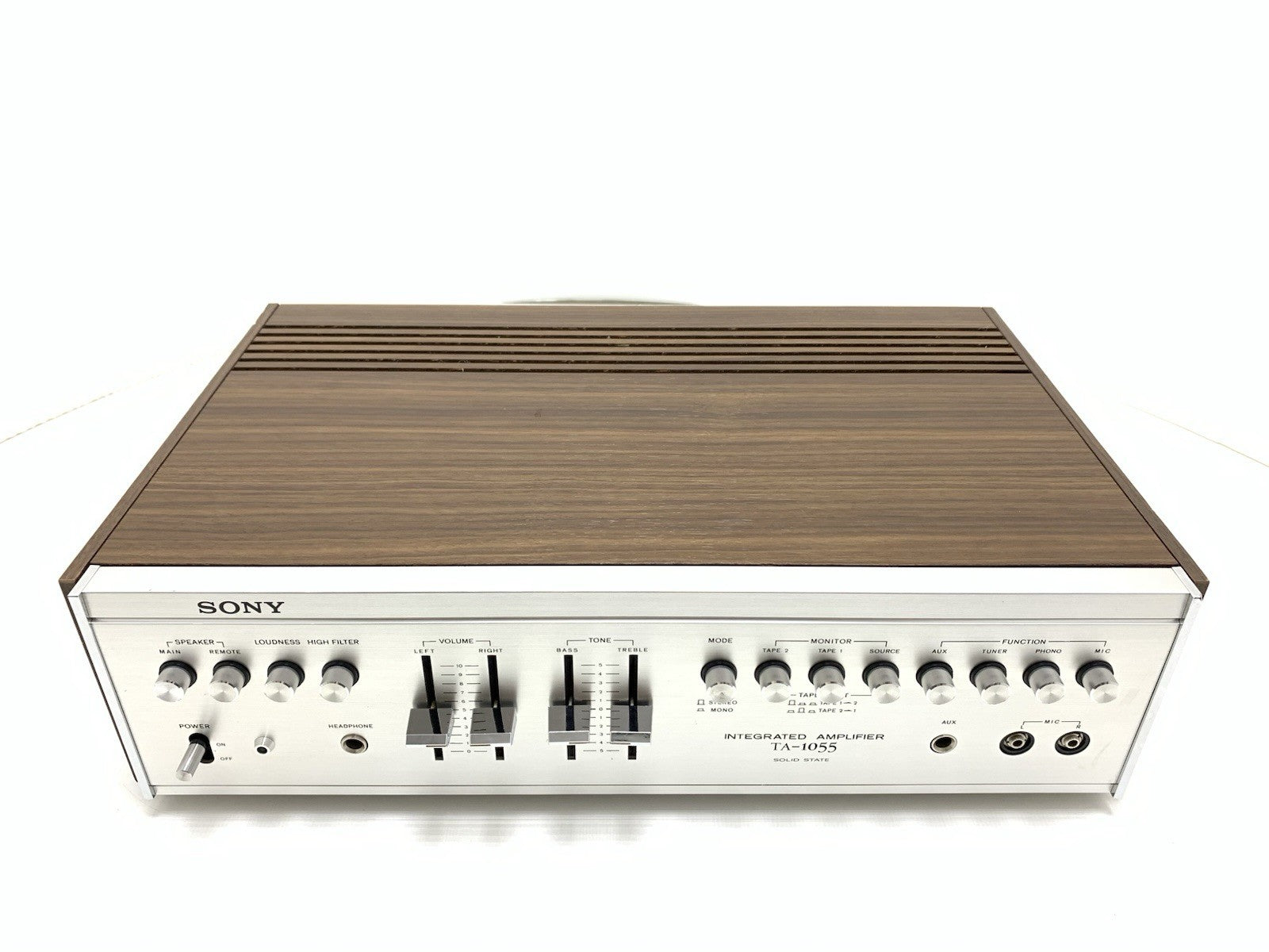 SONY TA 1055 Integrated Stereo Amplifier 23+23 W RMS Vintage 1973 WORK Good Look