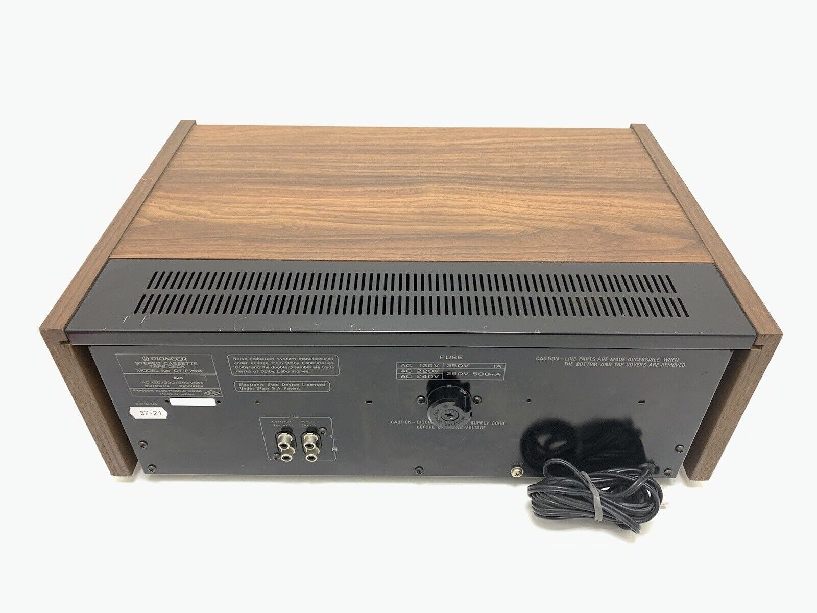 PIONEER CT-F750 Wood Box 2Head Auto Reverse Tape Cassette Vintage 1979 Good Look