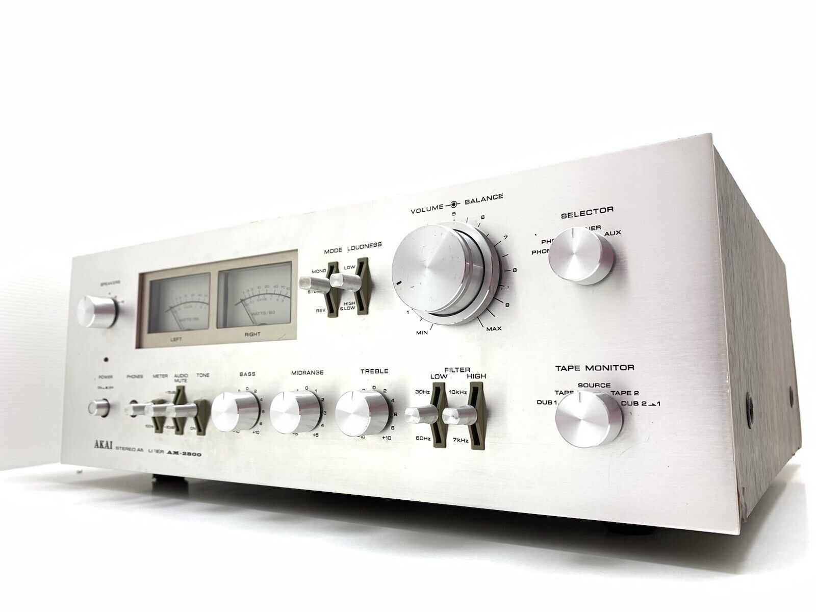 AKAI AM-2800 Stereo Amplifier 160 Watts RMS Vintage 1976 Working 100% Good Look