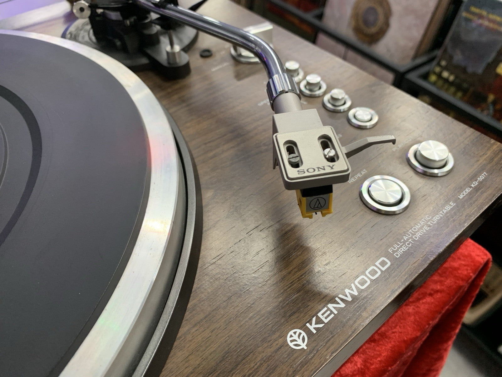 KENWOOD KD-5077 Turntable Direct Drive Fully Automatic Vintage WORKING Good Look
