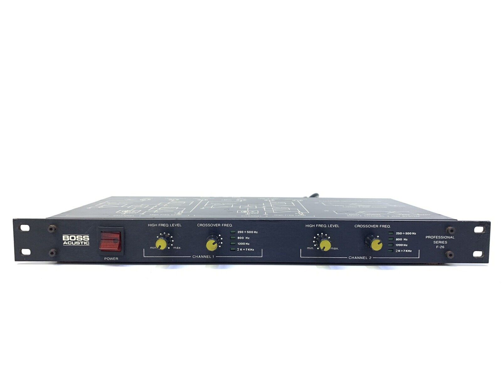 BOSS ACUSTIC Professional ELECTRONIC CROSSOVER model F26 3 Way Working Good Look