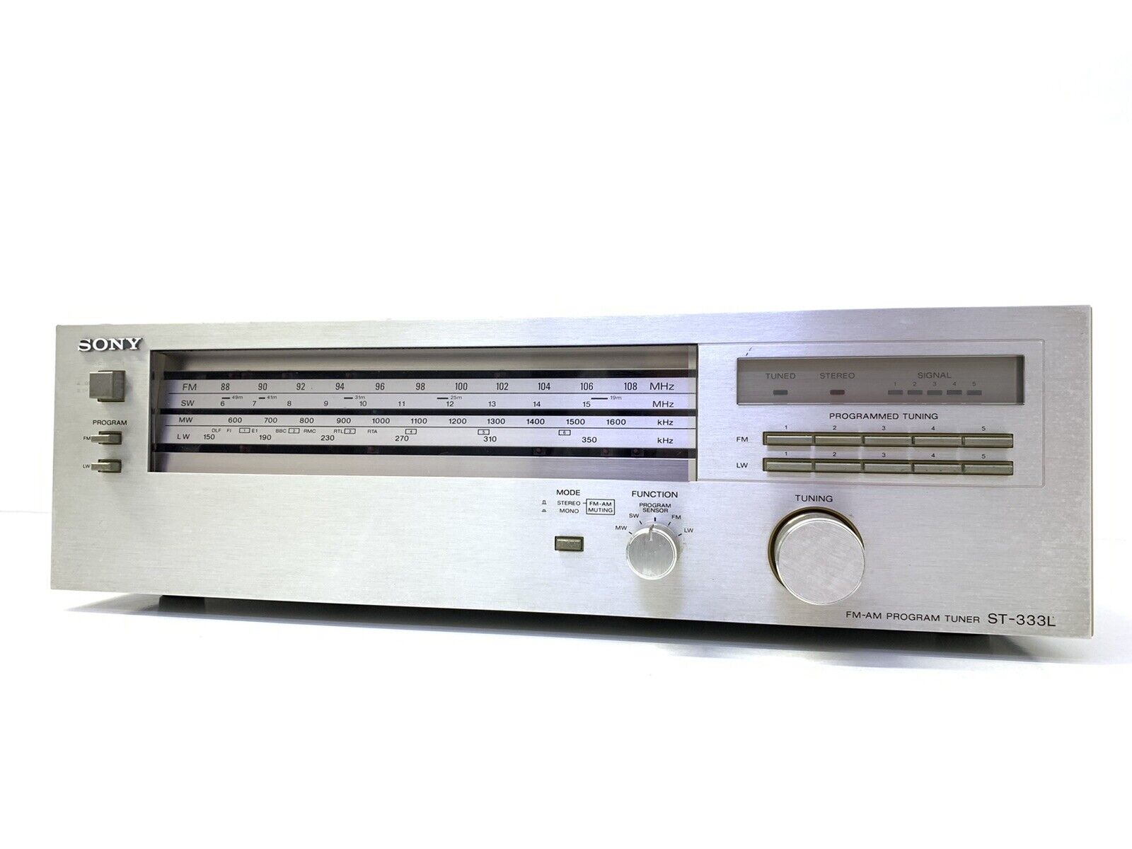 SONY ST-333L FM Stereo Program Tuner Vintage 1979 Hi End