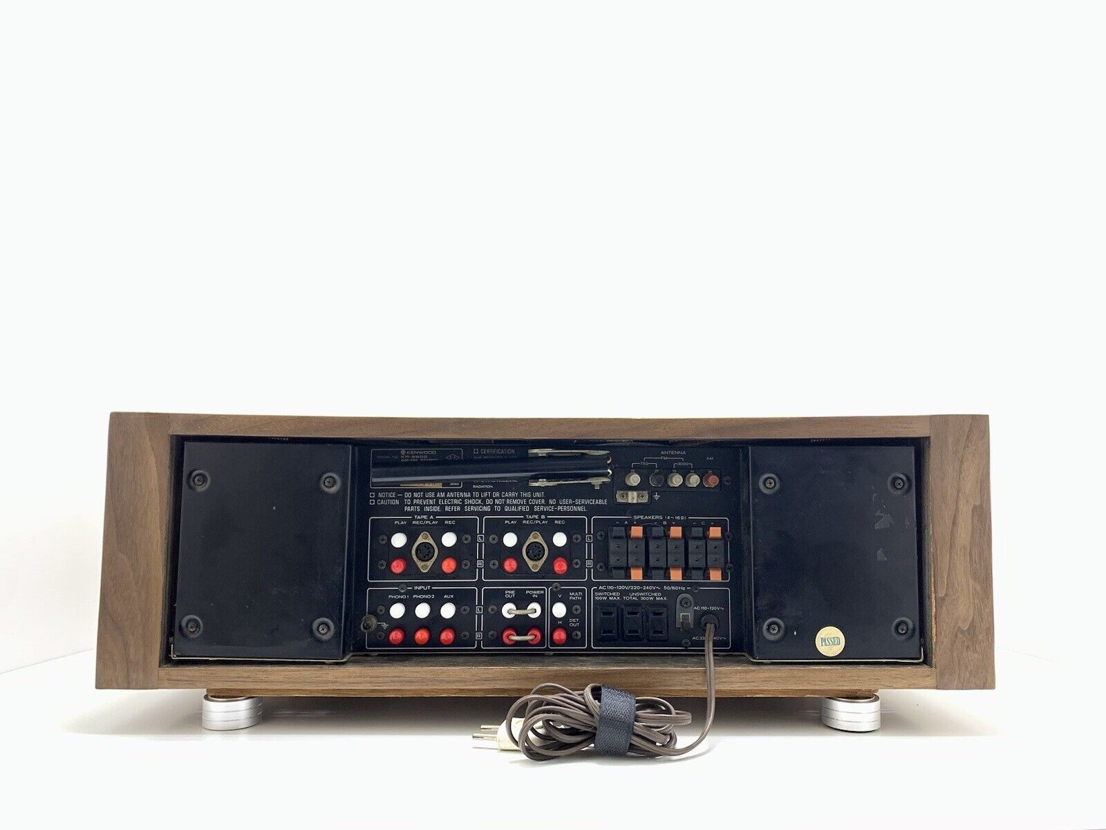 KENWOOD KR-9600 FM Stereo Receiver 2 X 160 Watts RMS Vintage 1976 WORK Good Look