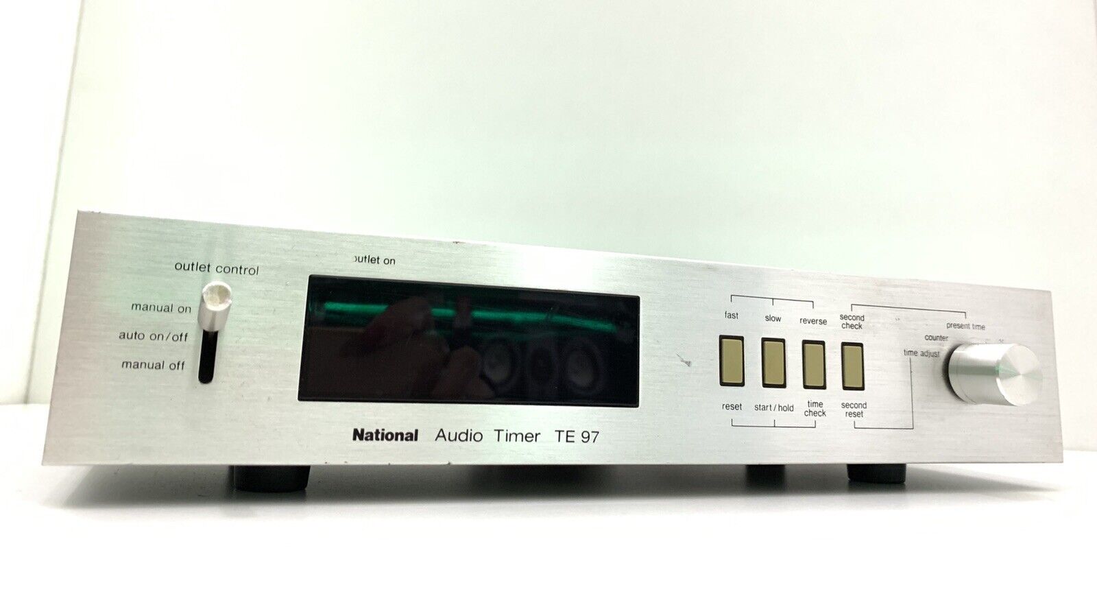NATIONAL TE 97 Audio Digital Timer Blue Display Vintage Refurbished Like New