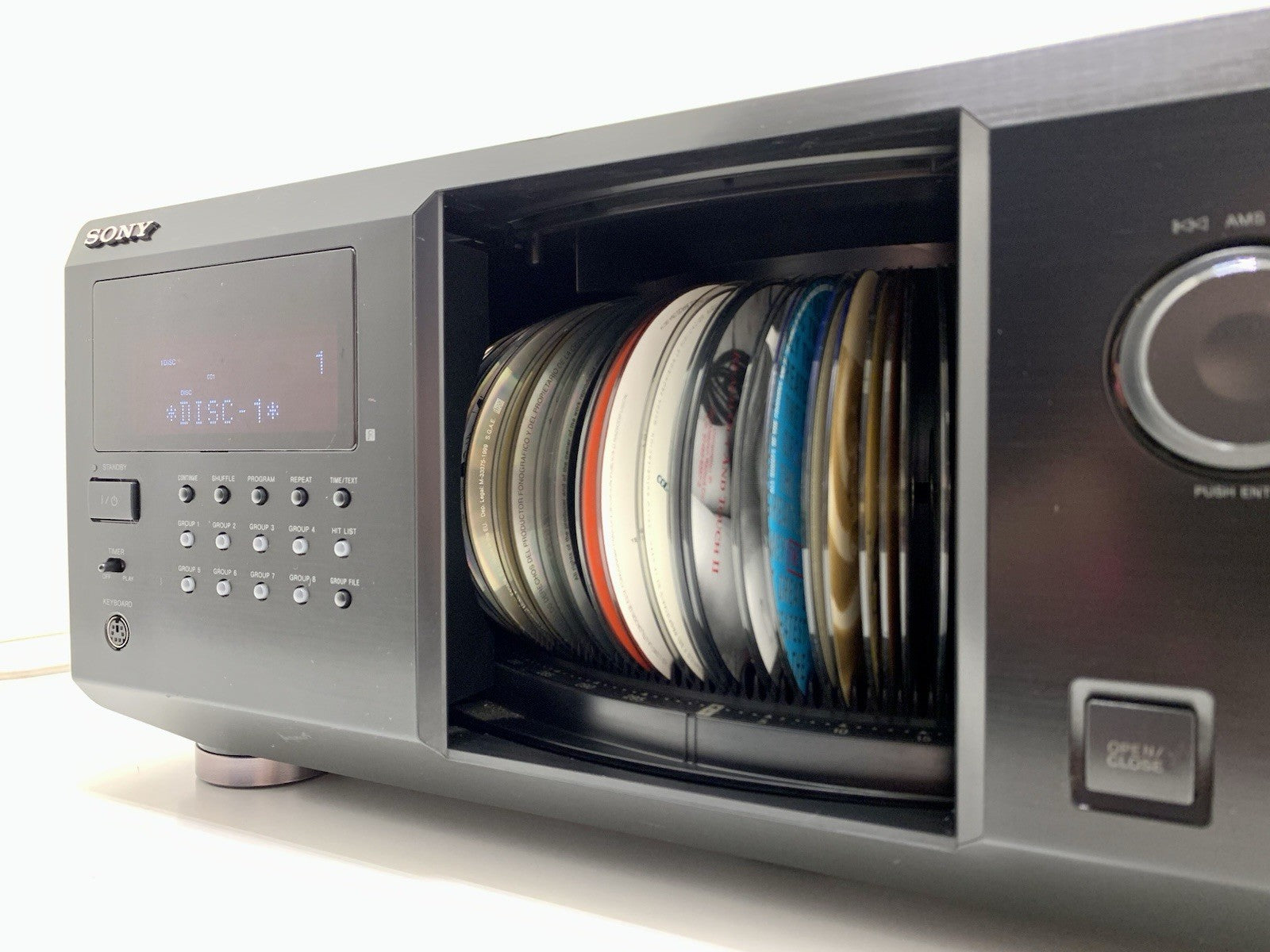 SONY CDP CX355 MegaStorage 300 CD Compact Disc Changer Vintage WORK Good Look