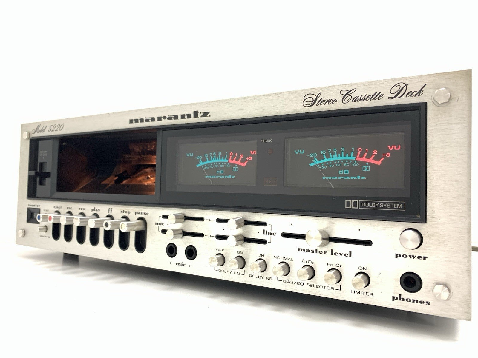 MARANTZ 5220 Stereo Cassette Tape Deck 2 Head Vintage 1977 Hi End WORK Good Look