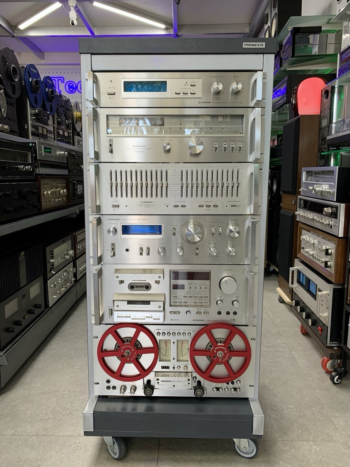 PIONEER Hi End System Rack JA-R2S SR 303 TX 7800 SG 9800  SA 7800 CT 950 RT 707