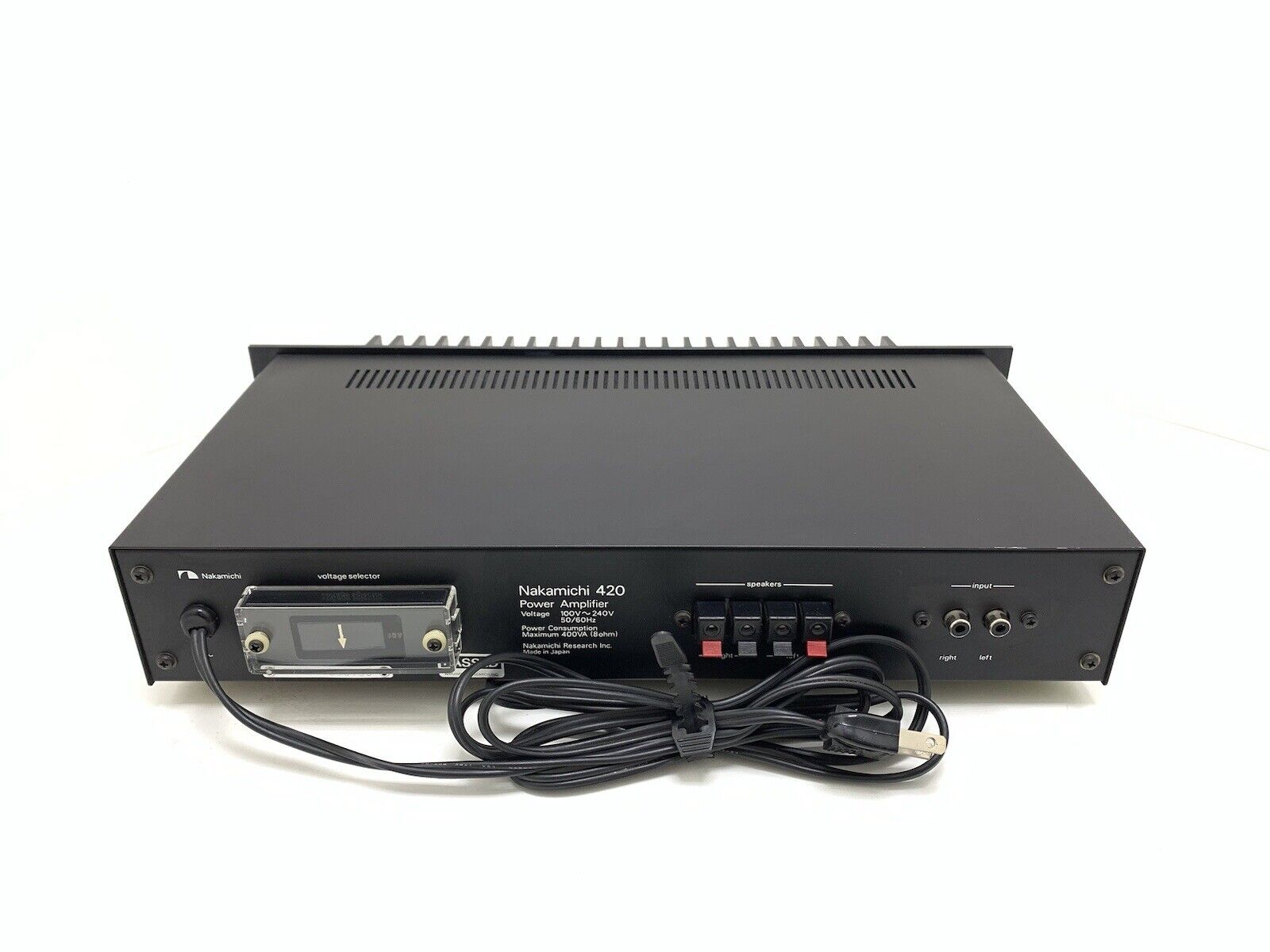 NAKAMICHI 420 Stereo Power Amplifier 50+50 Watts RMS Vintage 1977 WORK Good Look