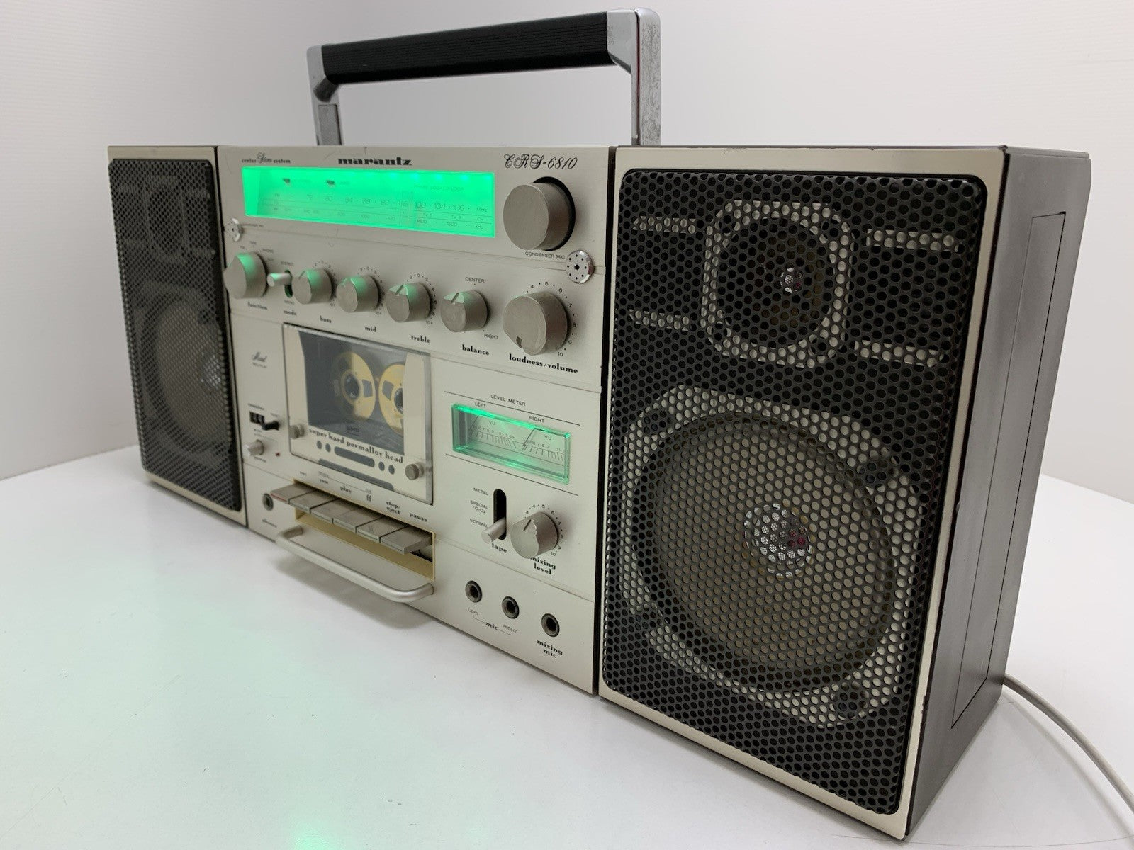 MARANTZ CRS 6810 RARE BOOMBOX STEREO Radio Cassette Vintage 1980 WORK Good Look