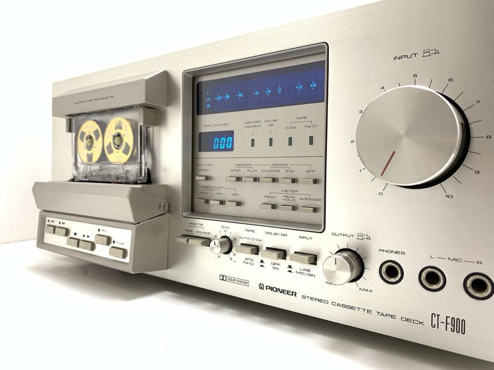 PIONEER CT F900 3 Head Stereo Tape Deck BLUE LINE Vintage 1978 WORK Good Look