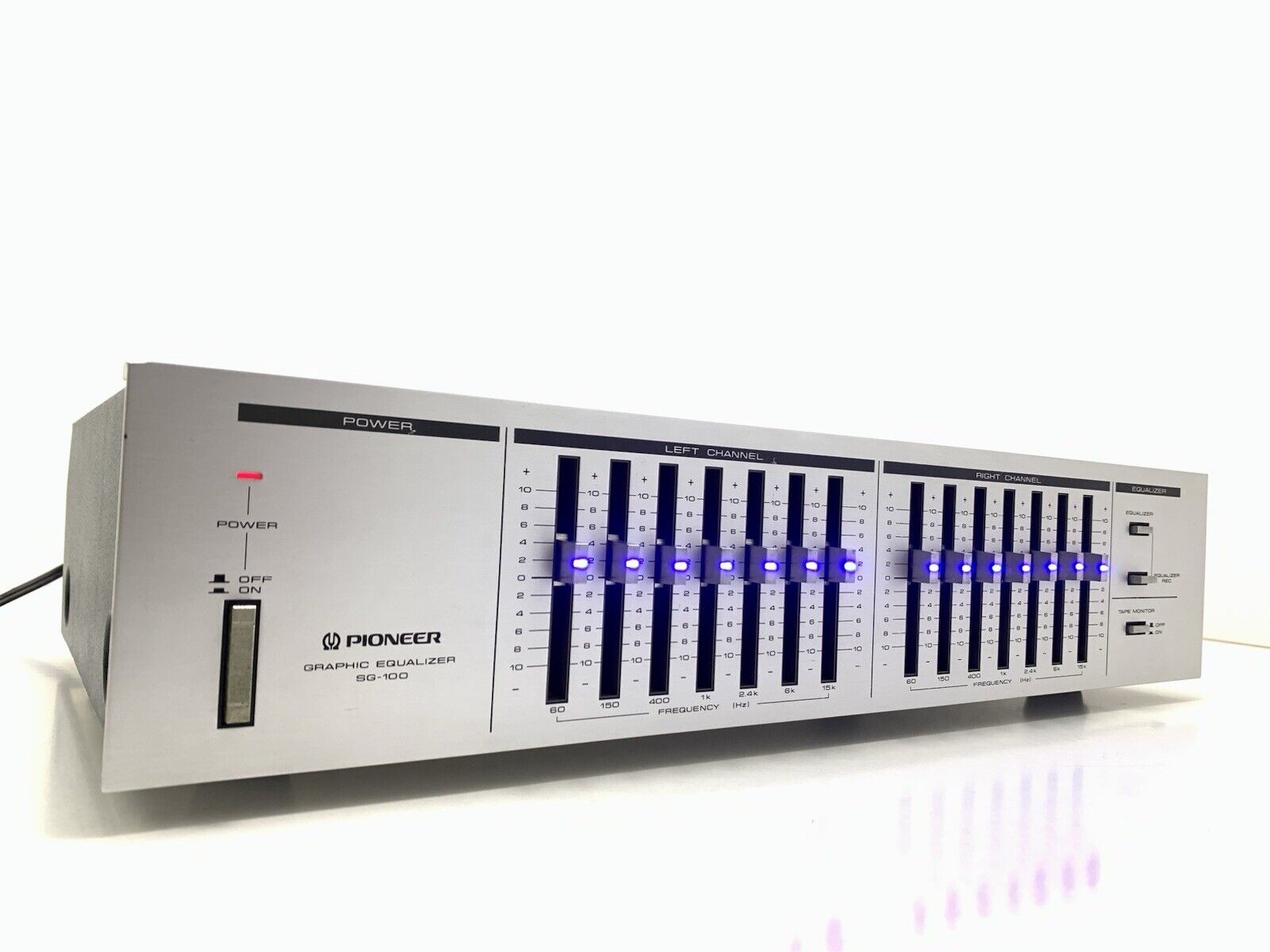 PIONEER SG 100 Graphic Equalizer BLUE LINE Vintage 1983 Hi End Working Good Look