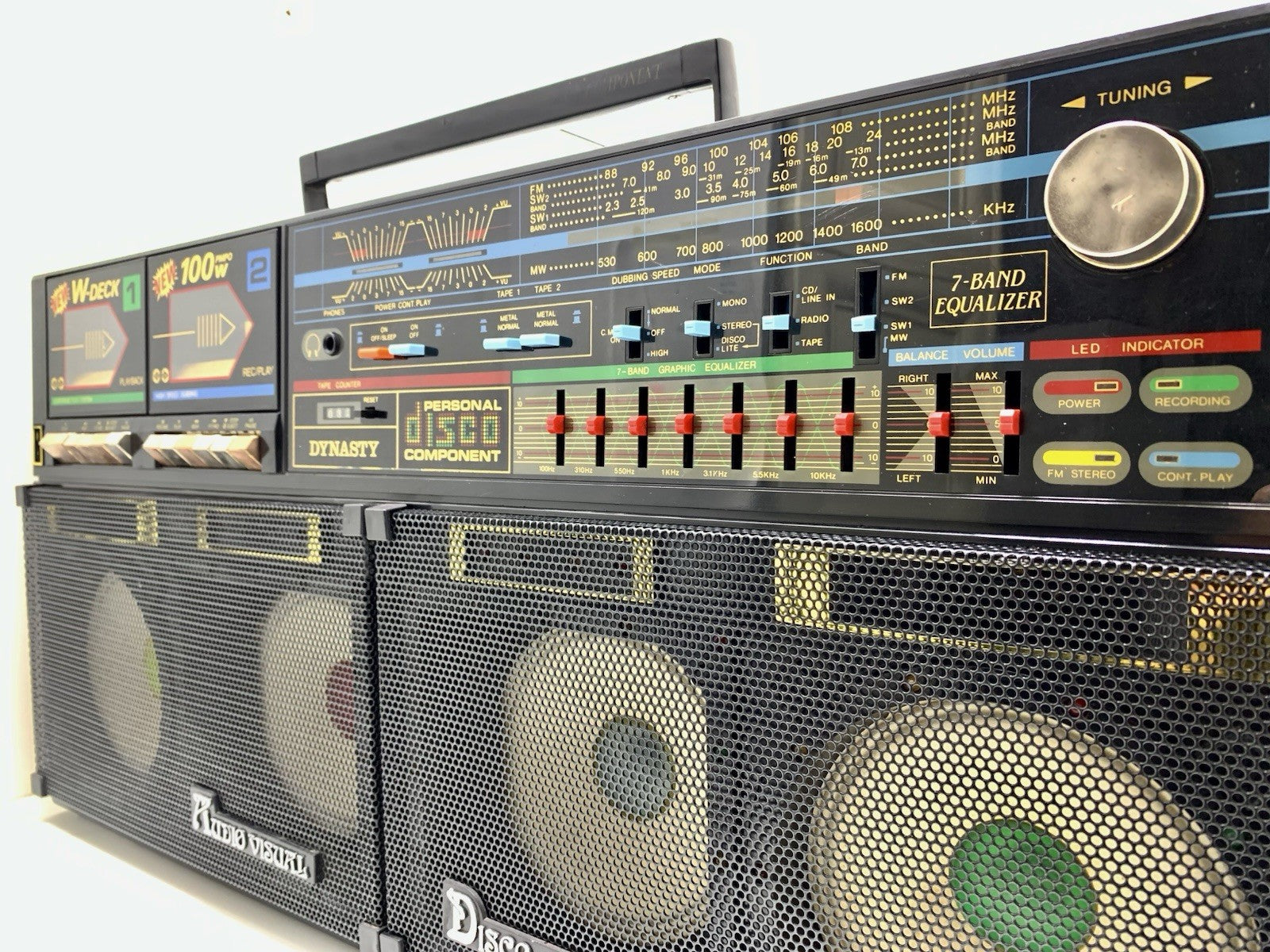 DYNASTY ES555 BOOMBOX Ghettoblaster MADONNA Radio Cassette Stereo WORK Good Look