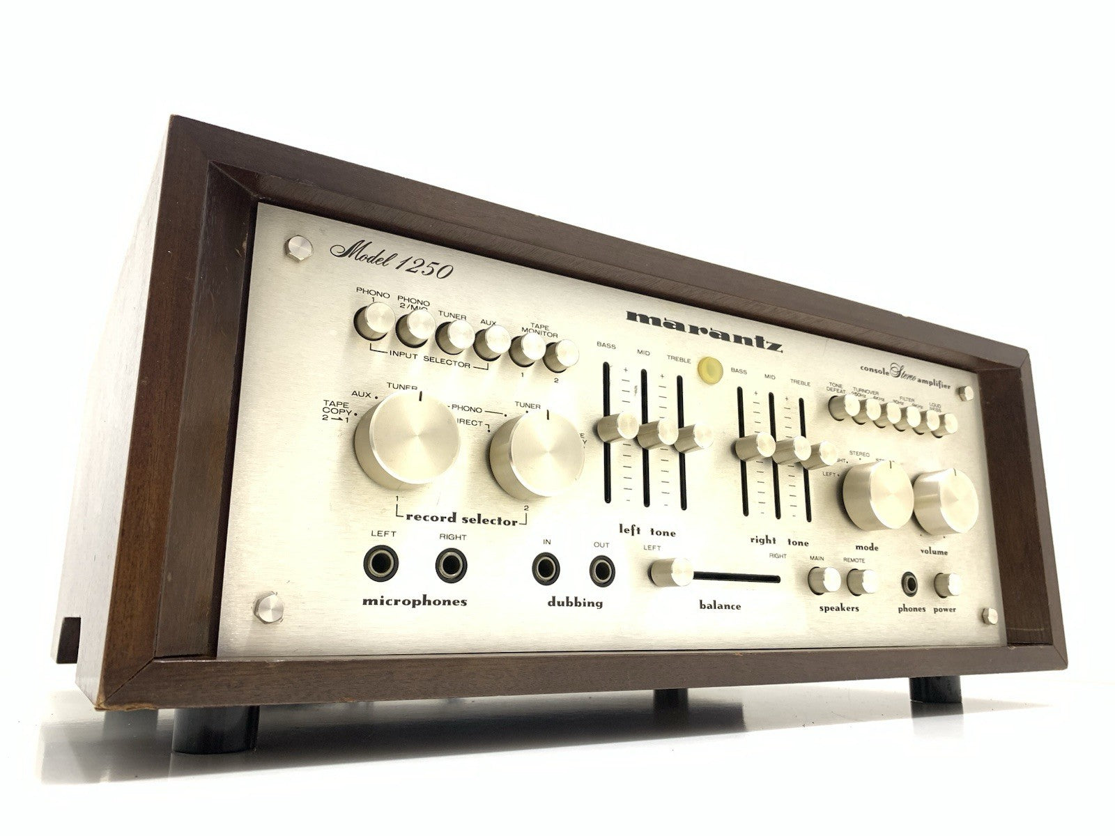 MARANTZ 1250 Console Stereo Amplifier 125+125 W RMS Vintage 1977 WORK Good Look