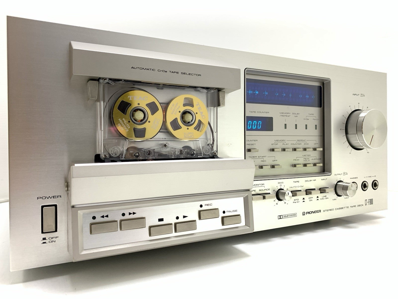 PIONEER CT F900 3 Head Stereo Tape Deck BLUE LINE Vintage 1978 WORK Good Look