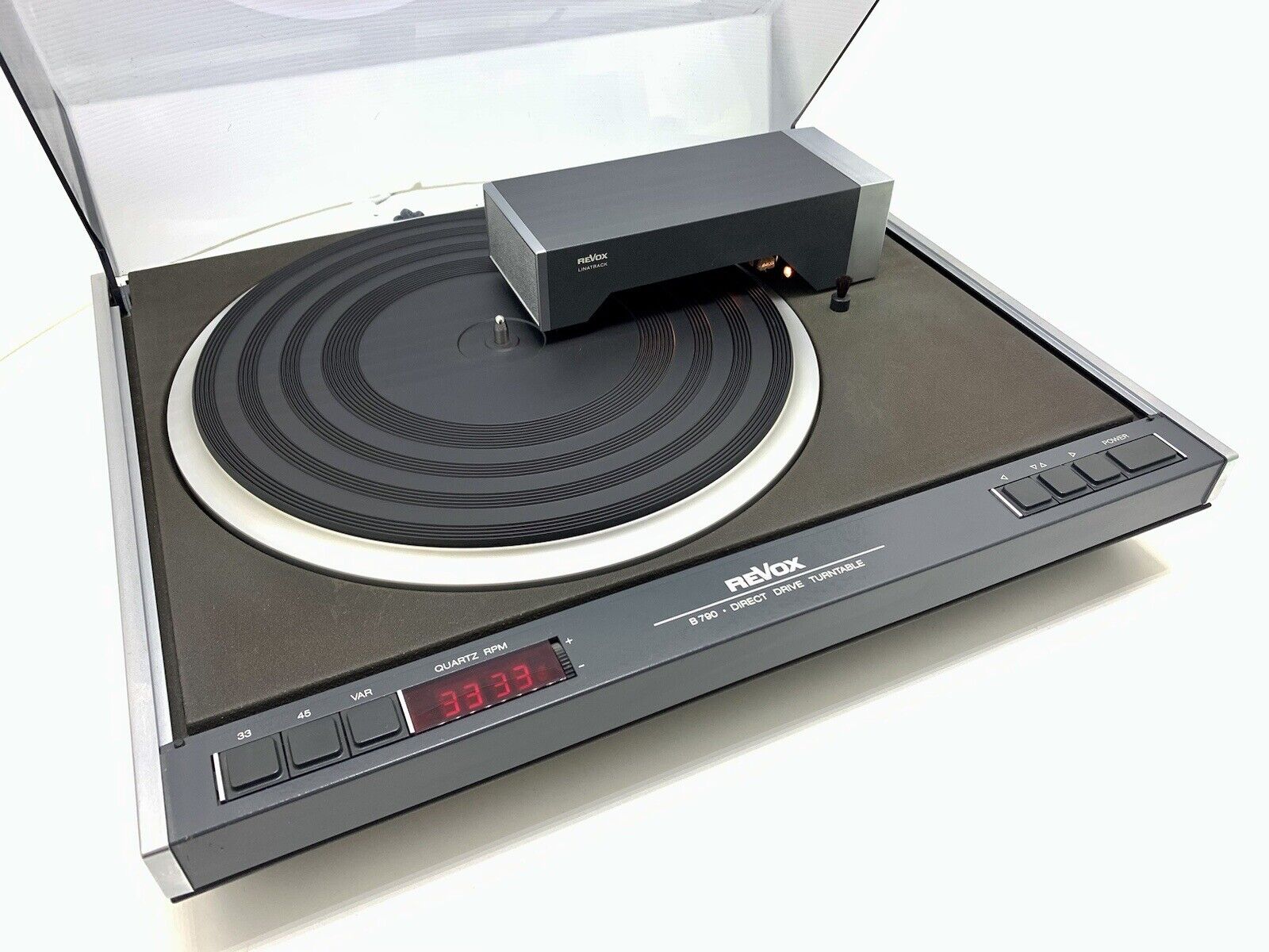 REVOX B 790 Turntable Direct Drive Linear Tracking Vintage Refurbished Good Look