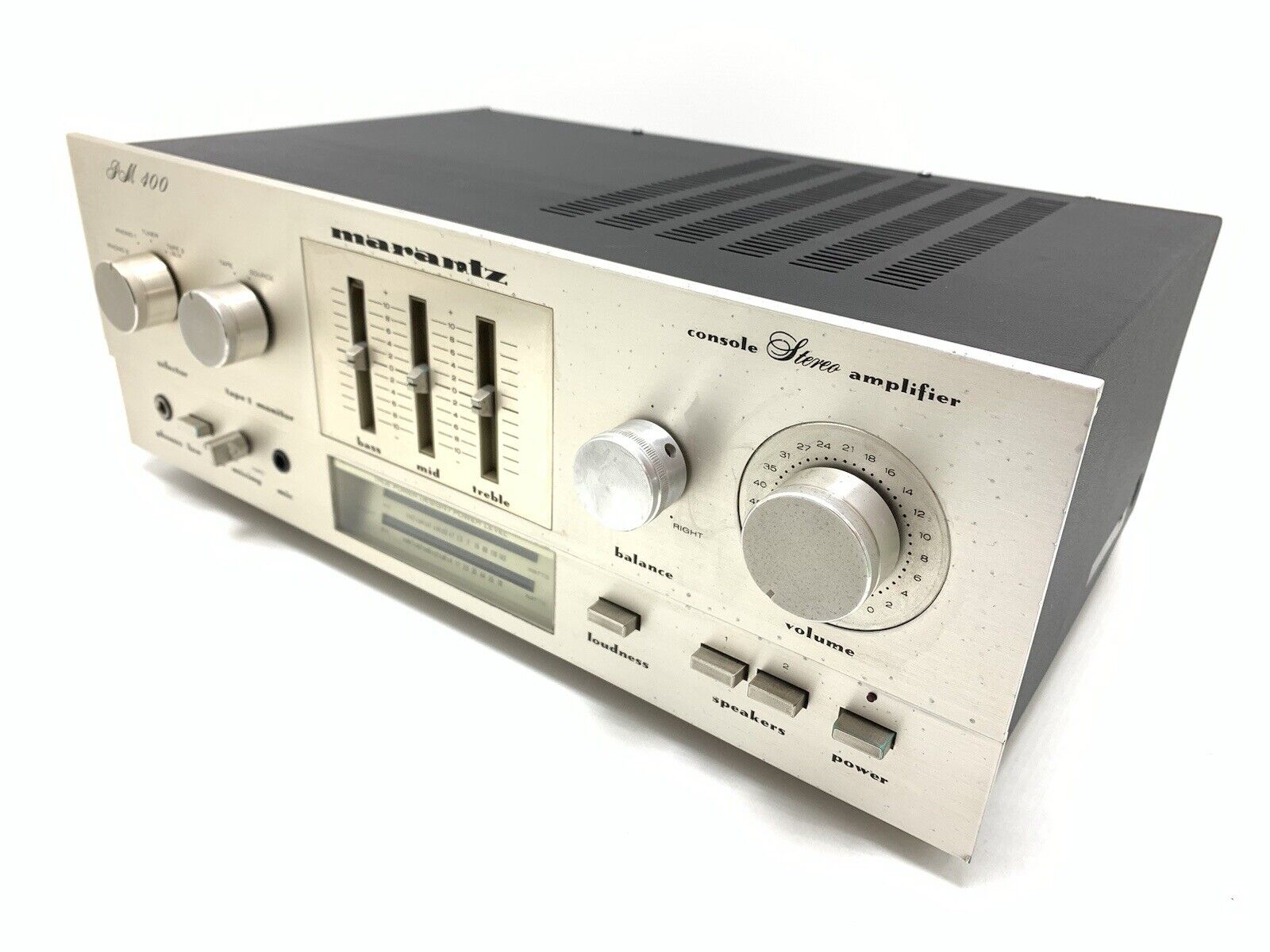 Marantz PM-400 Console Stereo Amplifier 72 Watts RMS Vintage 1980 Work Good Look