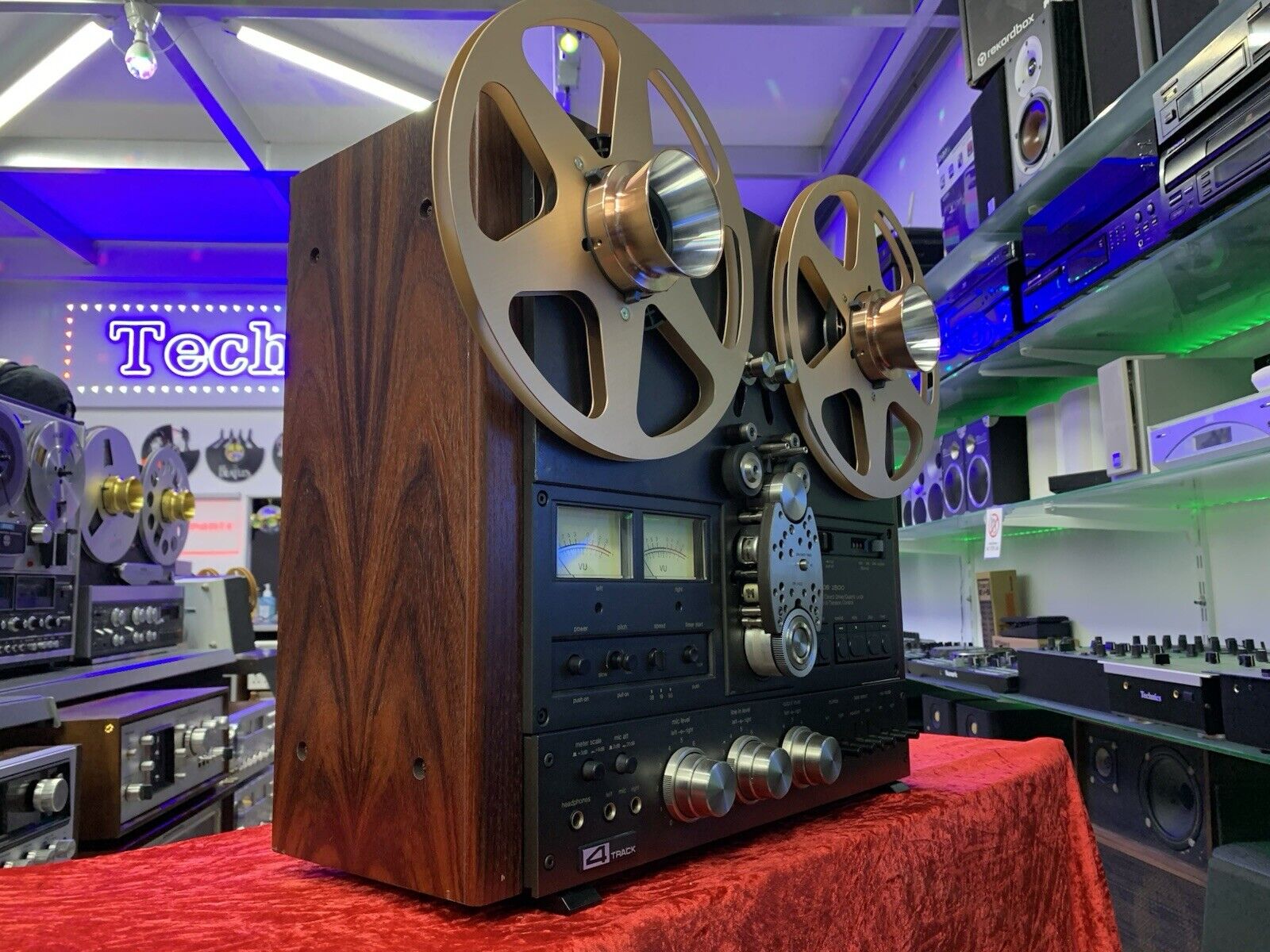 TECHNICS RS 1506U Reel to Reel 2 & 4 Track 10" Tape Vintage 1977 WORK Good Look